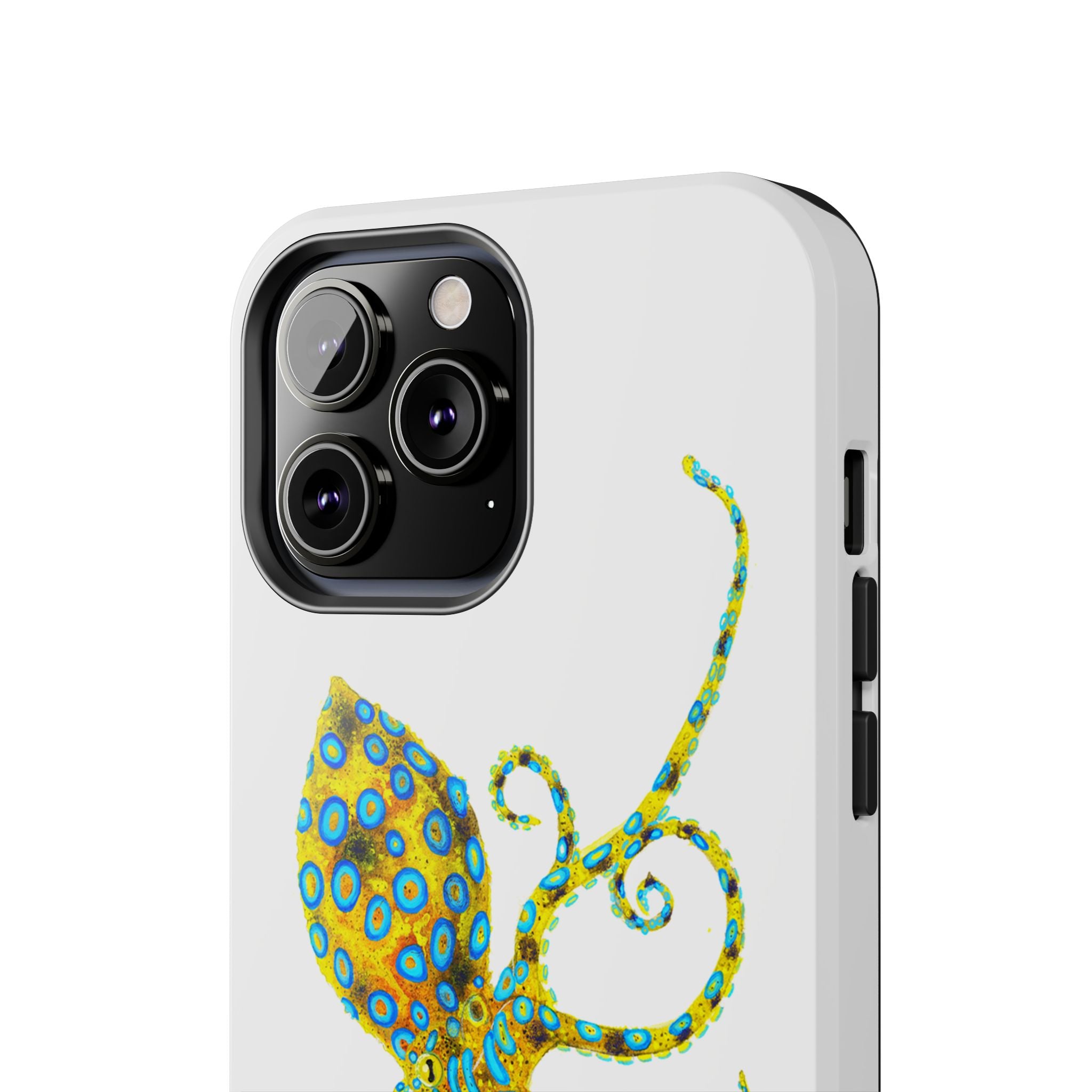 Blue Ringed Octopus White Phone Case (iPhone)