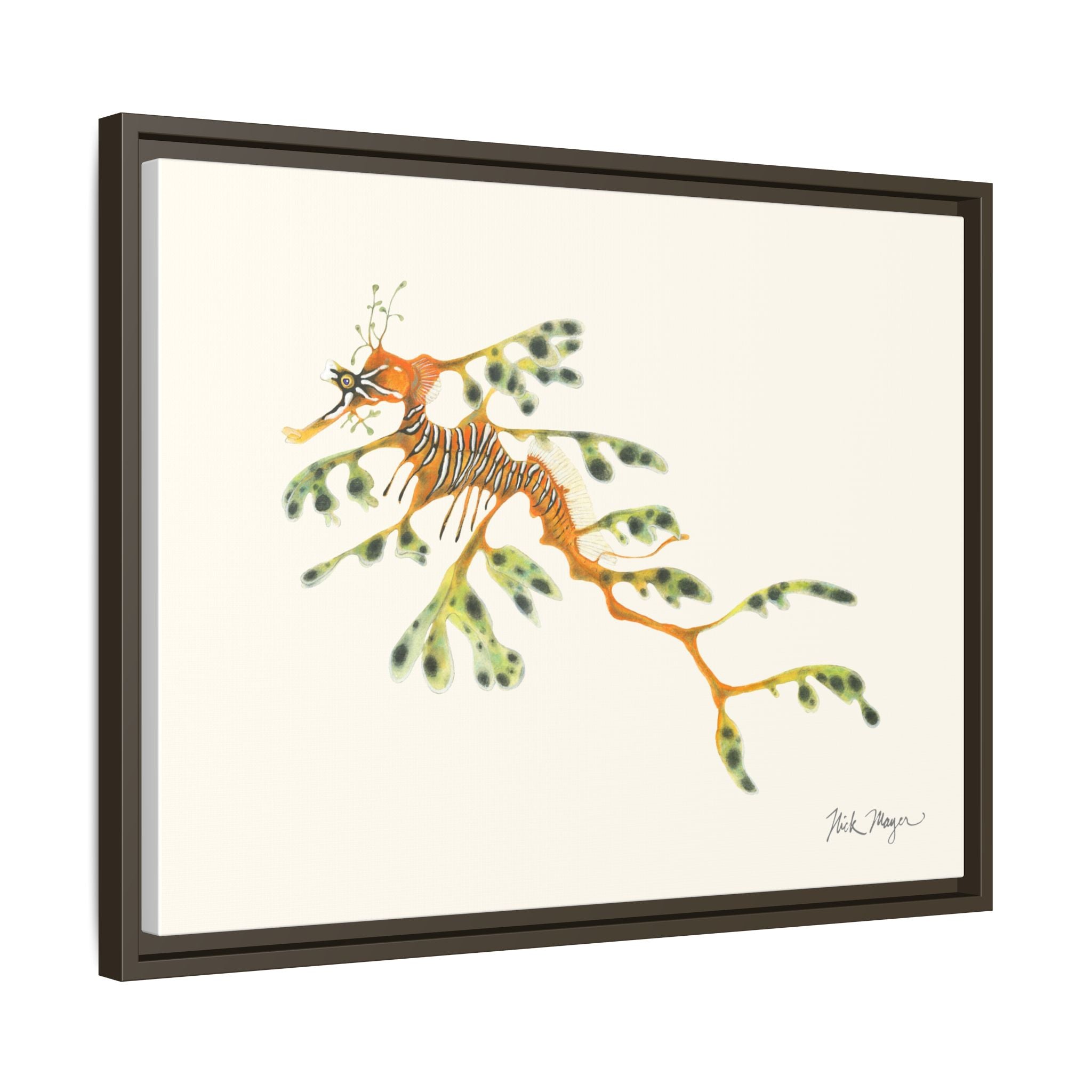 Leafy Sea Dragon Framed Canvas Print Printify
