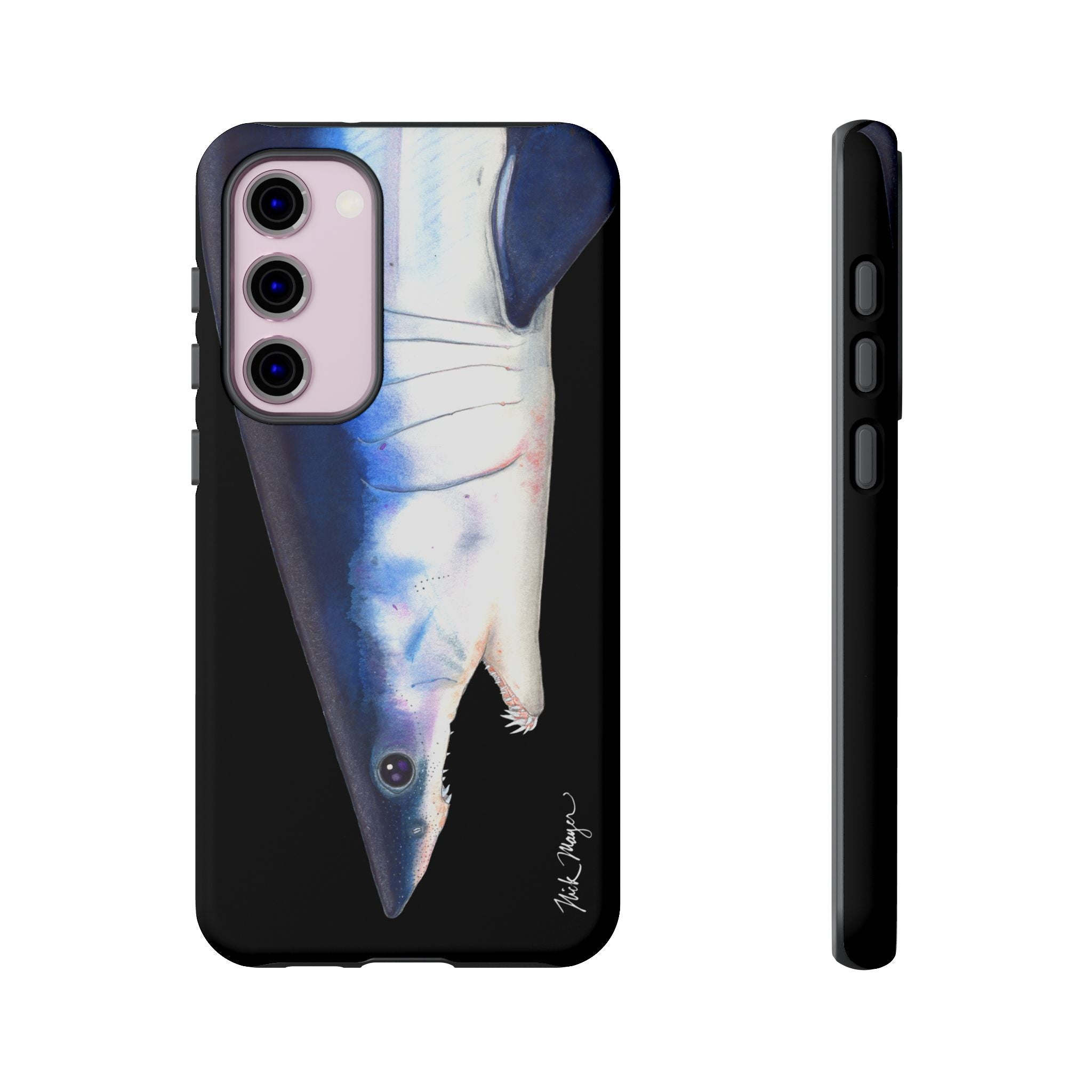 Mako Shark Face Black Phone Case (Samsung) Printify