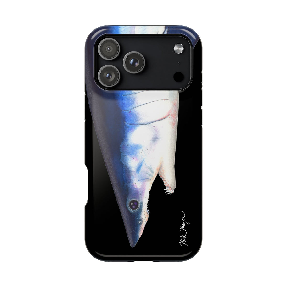 Mako Shark Face MagSafe Black iPhone Case Printify