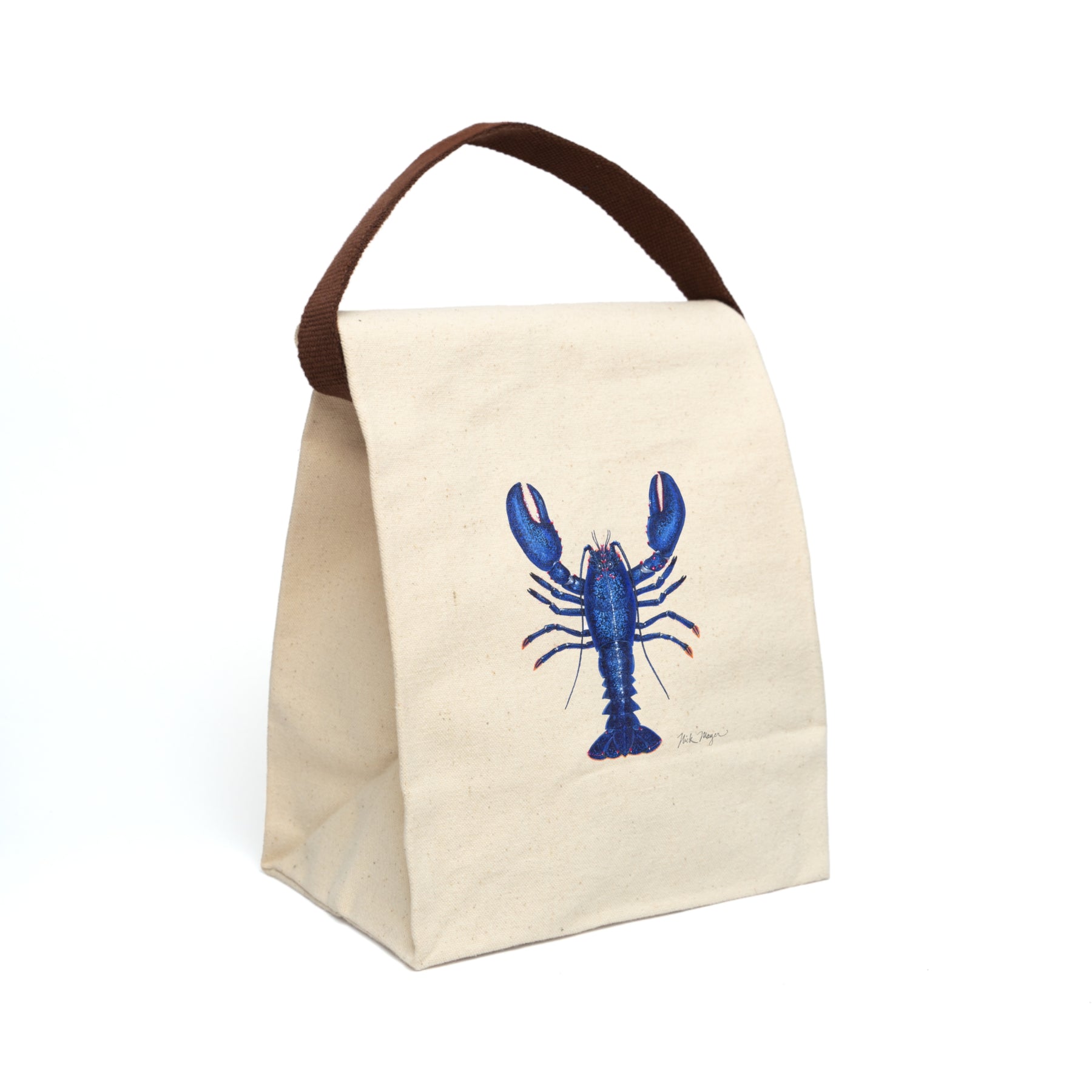 Blue Lobster Canvas Lunch Bag