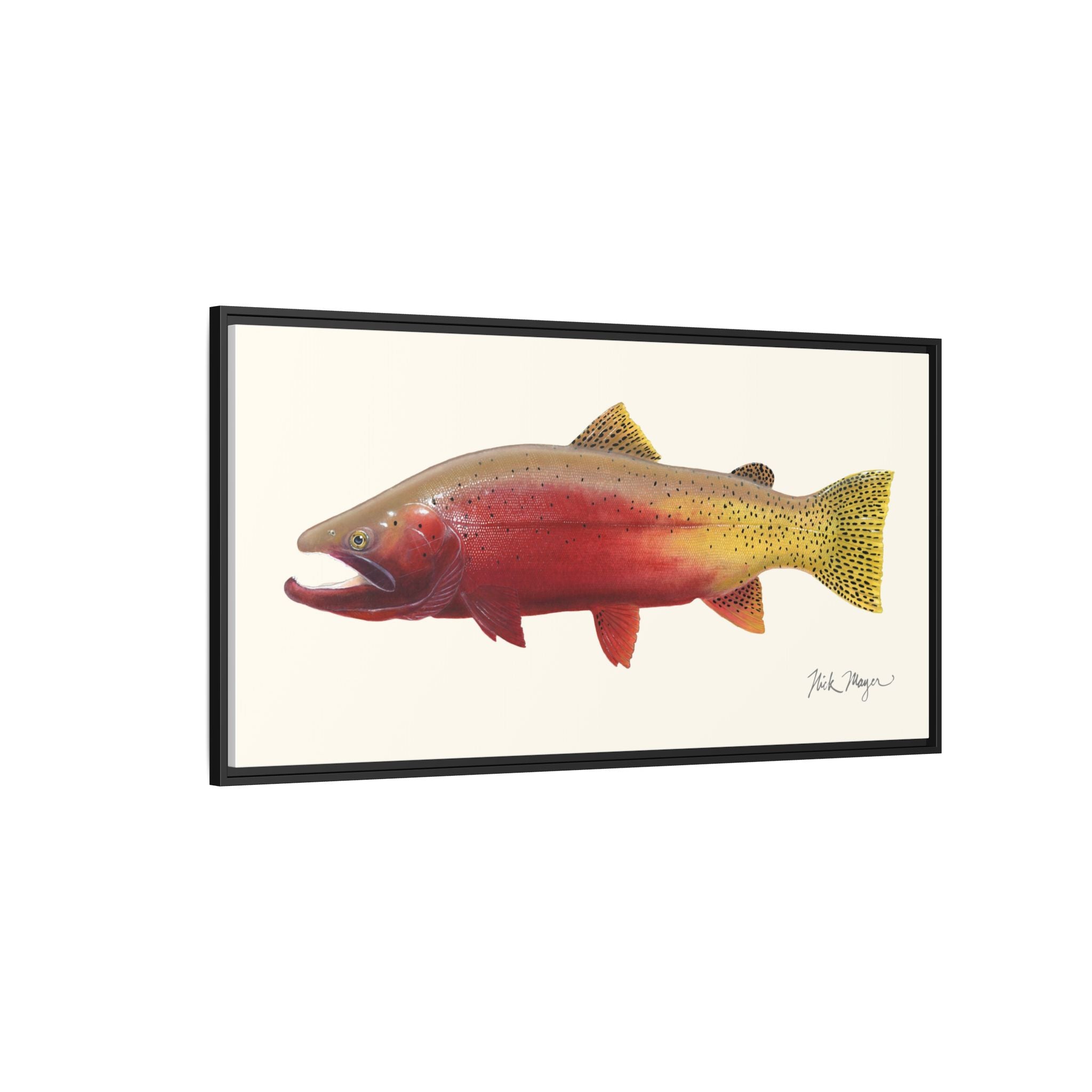 Cutthroat Trout II Framed Canvas Print Printify
