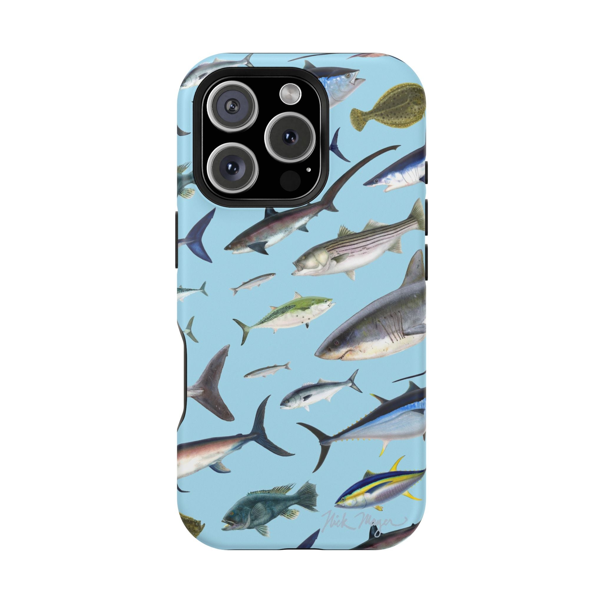 New England Fish Blue MagSafe iPhone Case