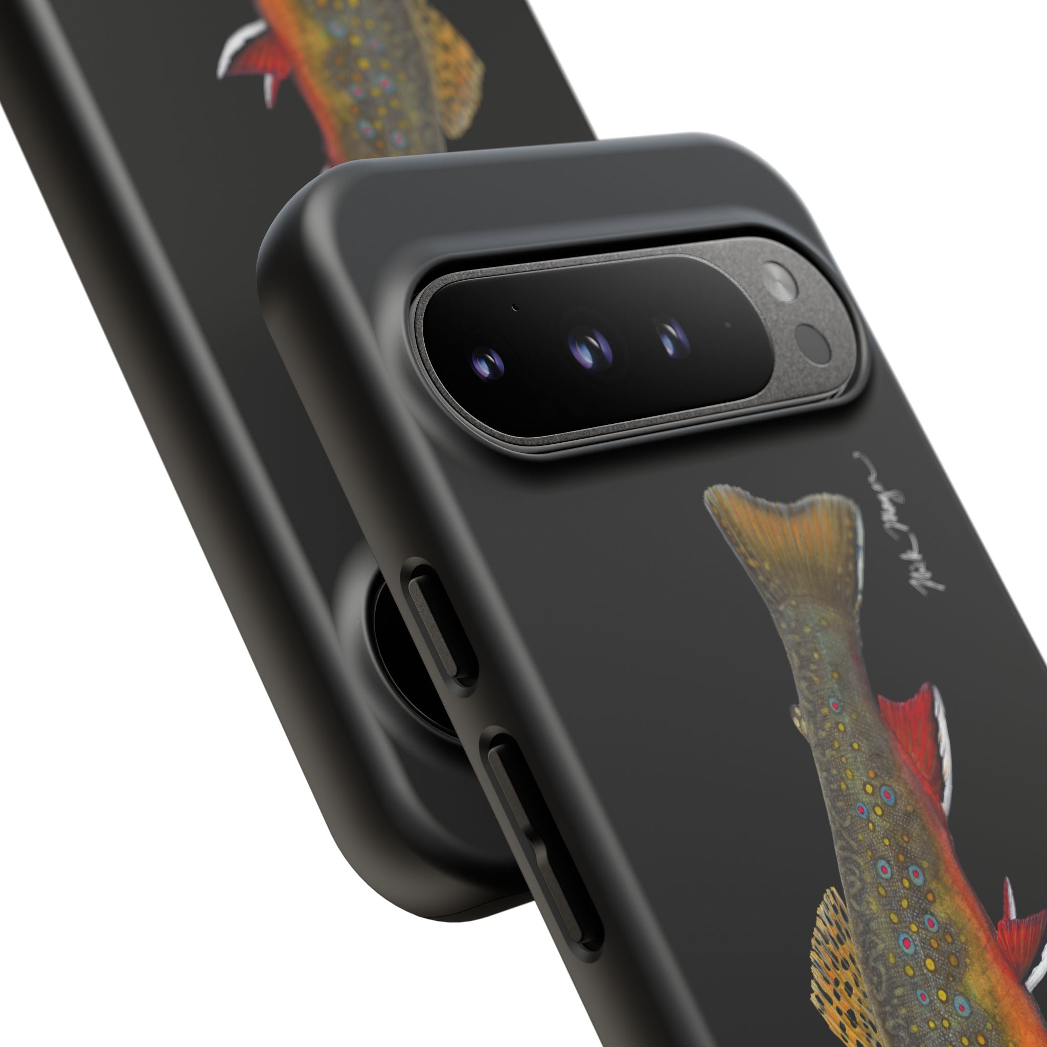 Brook Trout Black Phone Cases (Samsung) Printify