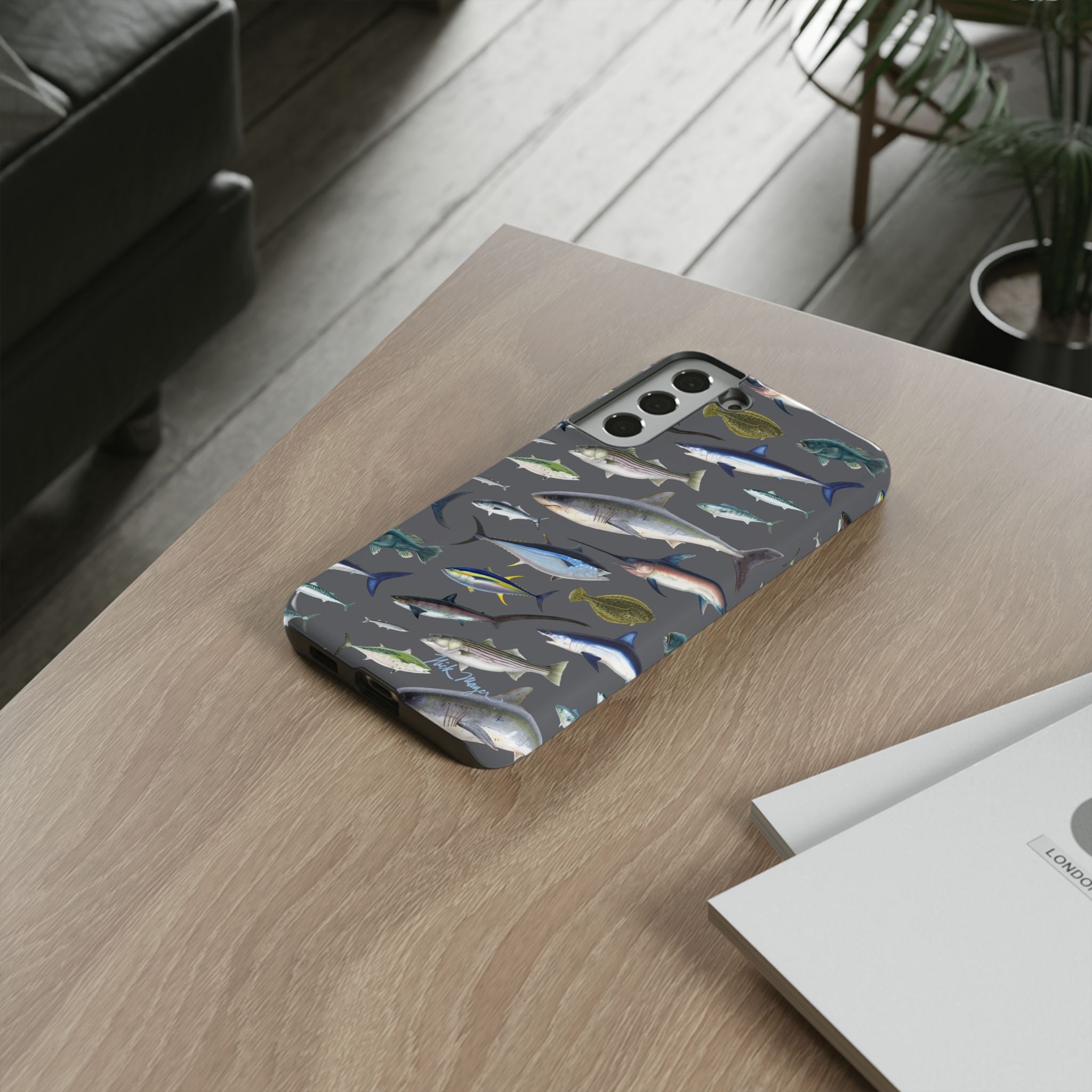 New England Offshore Fish Grey Phone Case, NEW!  (Samsung)