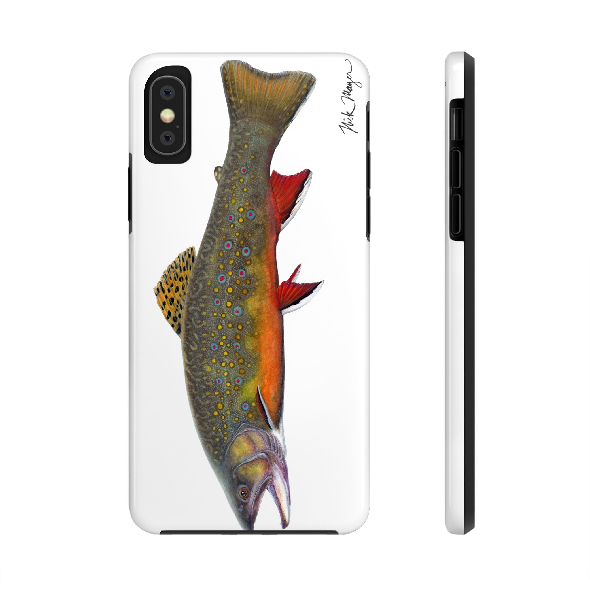 Brook Trout White Phone Case (iPhone)