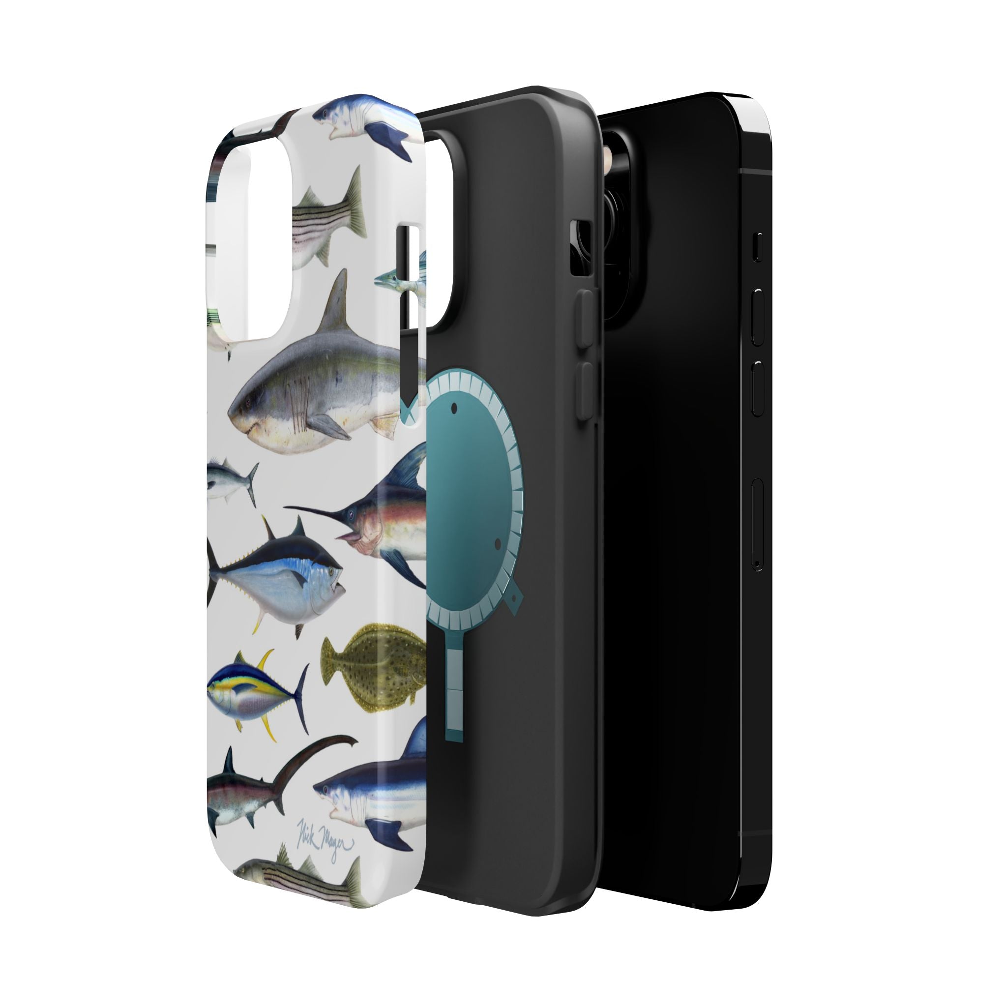 New England Fish White MagSafe iPhone Case