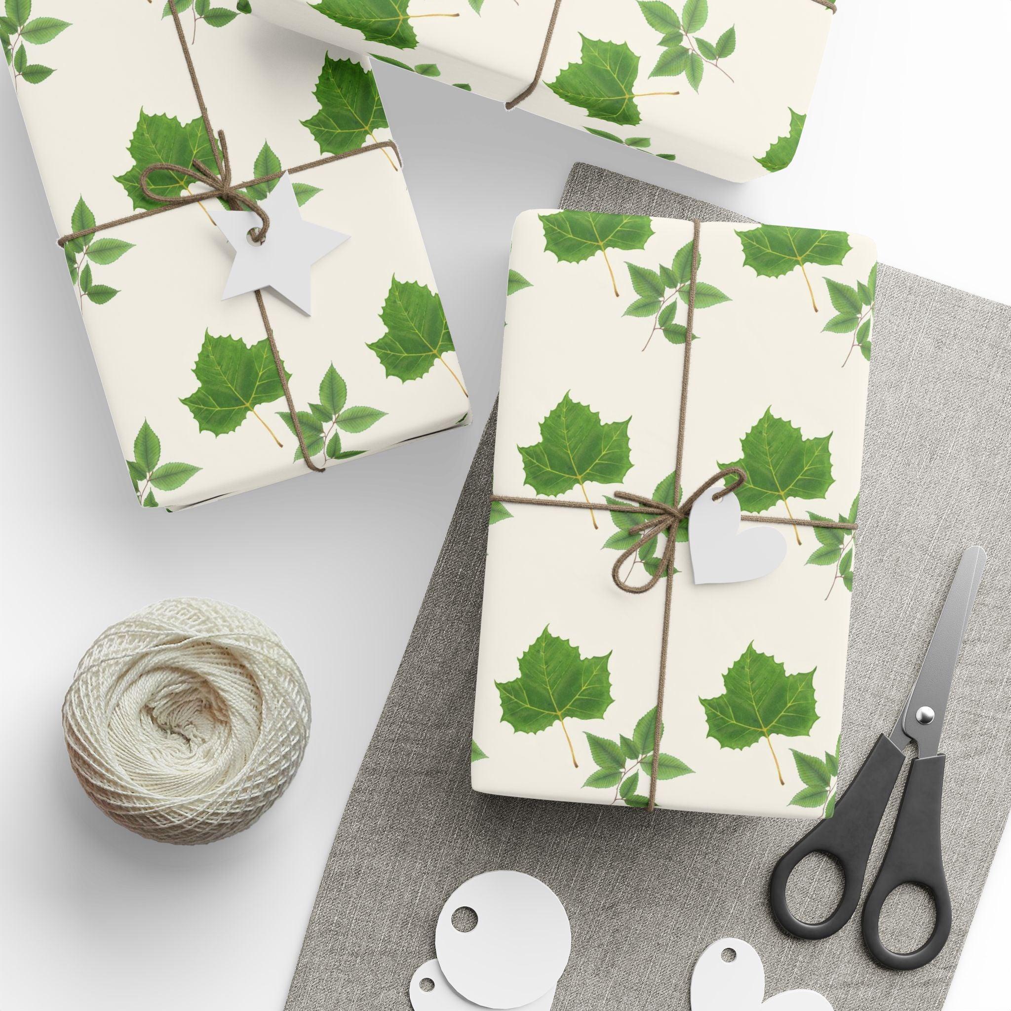 Sycamore and Beech Leaves Gift Wrapping Paper