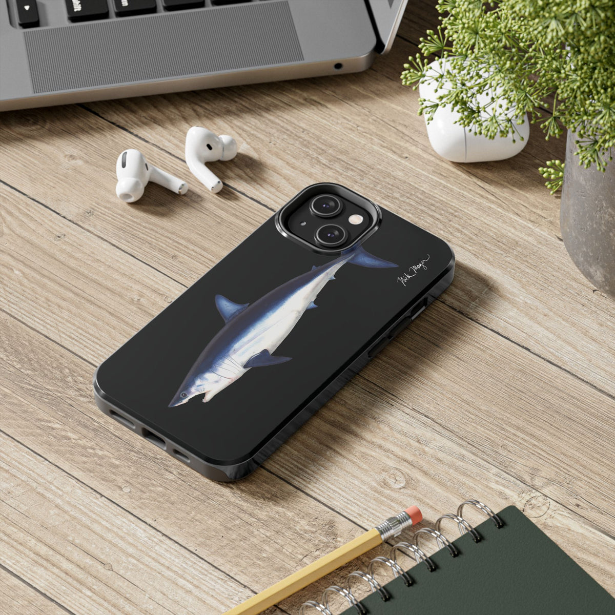 Mako Shark Black iPhone Case Printify