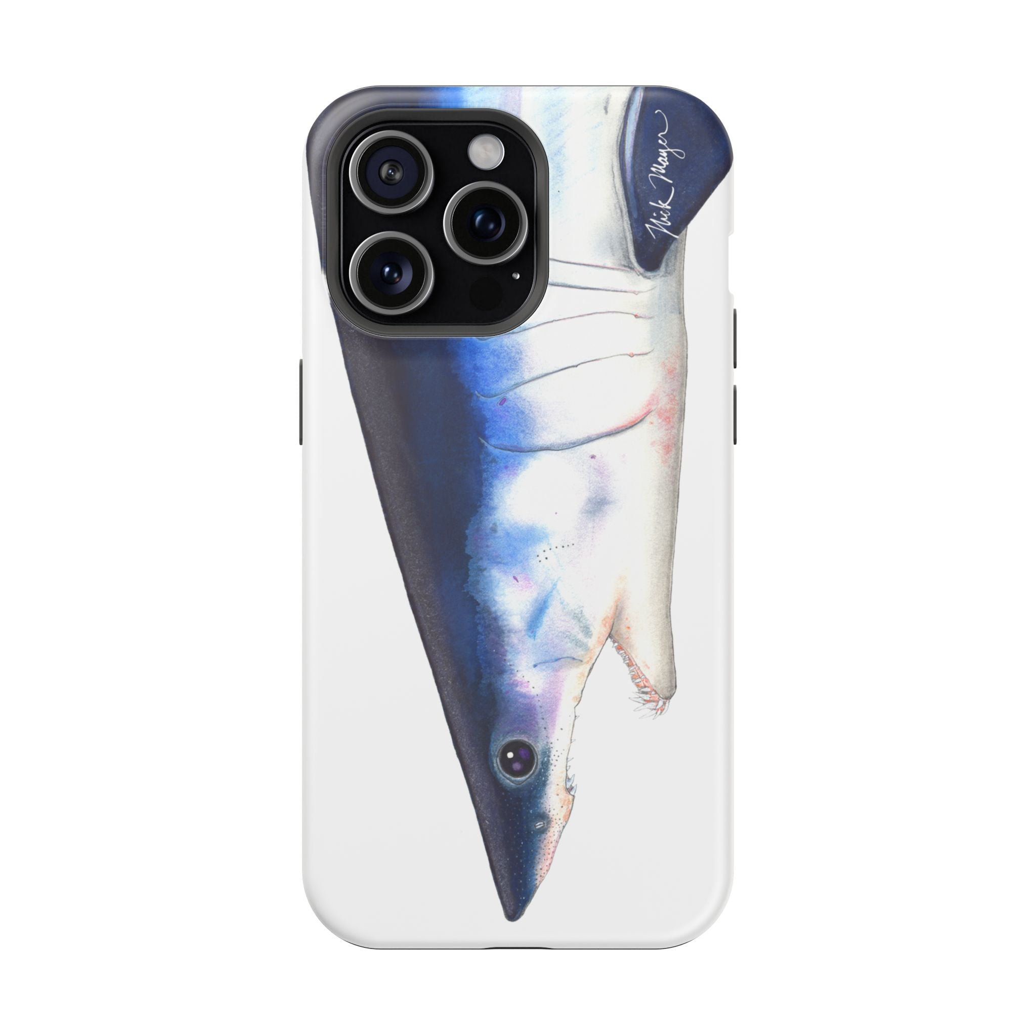 Mako Shark Face MagSafe White iPhone Case