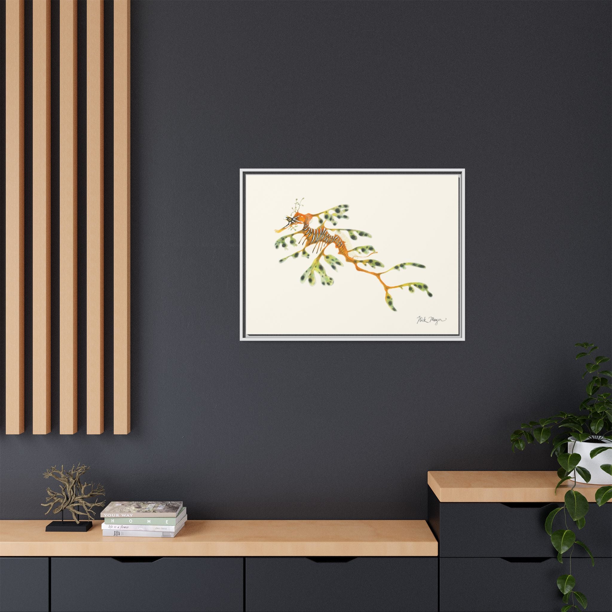 Leafy Sea Dragon Framed Canvas Print Printify
