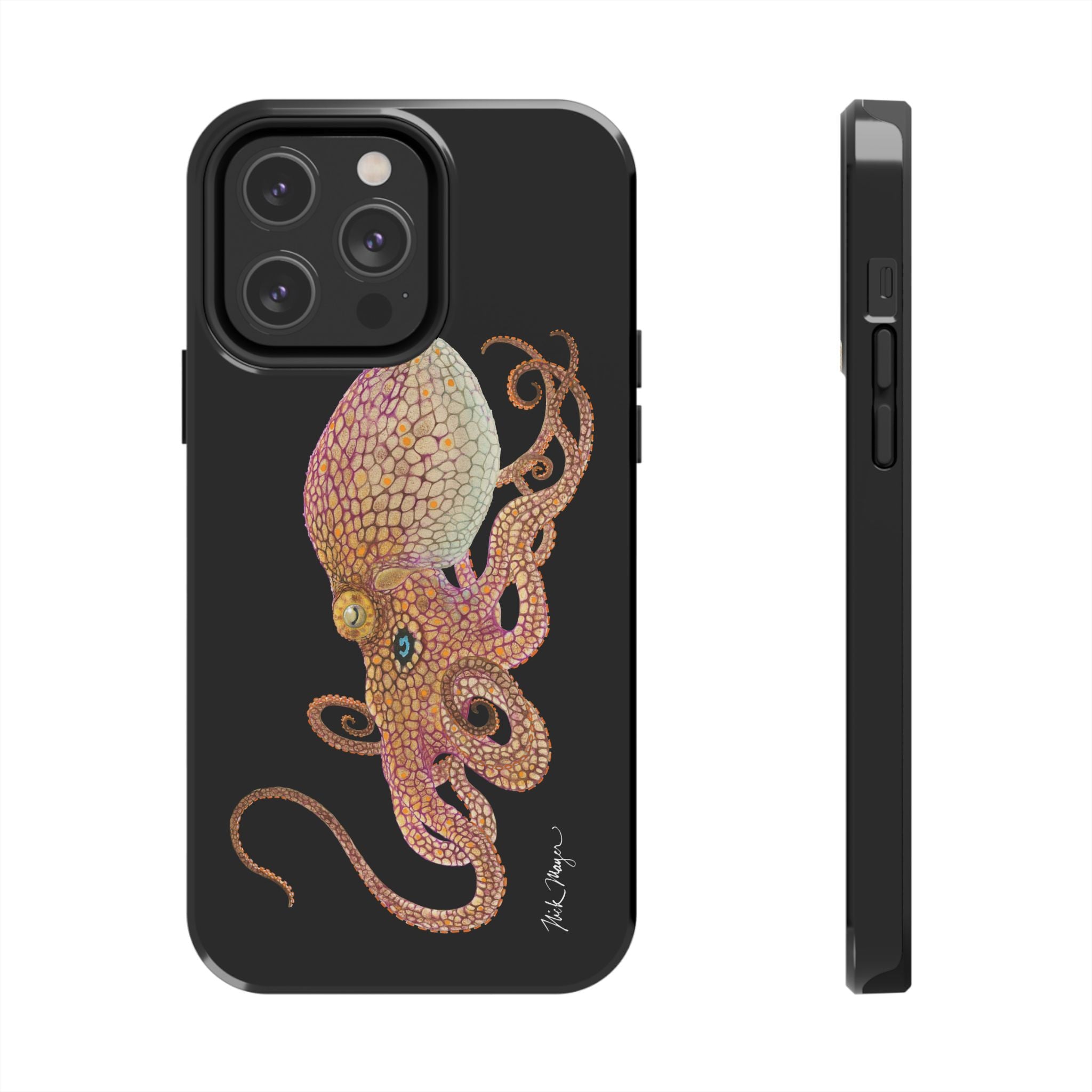 Two Spot Octopus Black Phone Case (iPhone)
