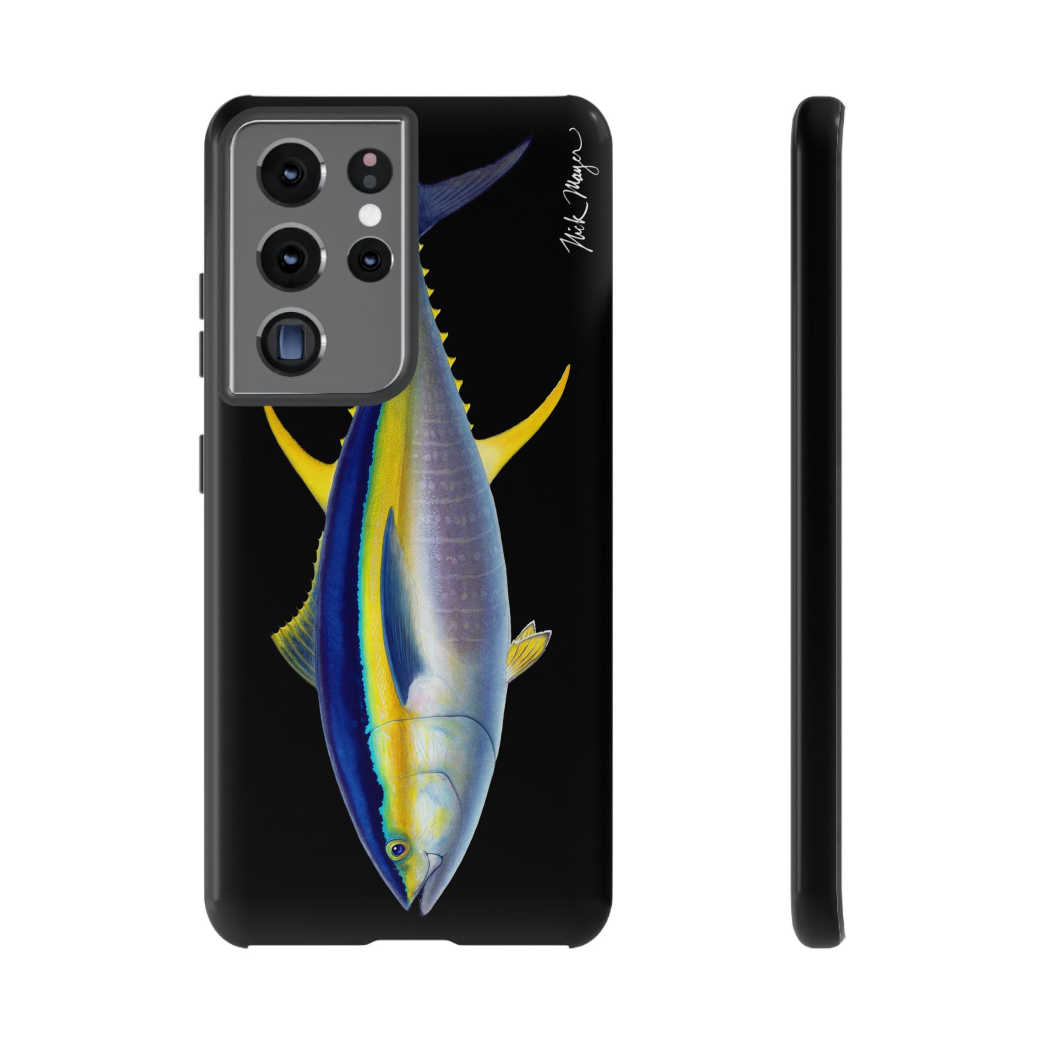 Yellowfin Tuna Black Phone Case (Samsung) Printify