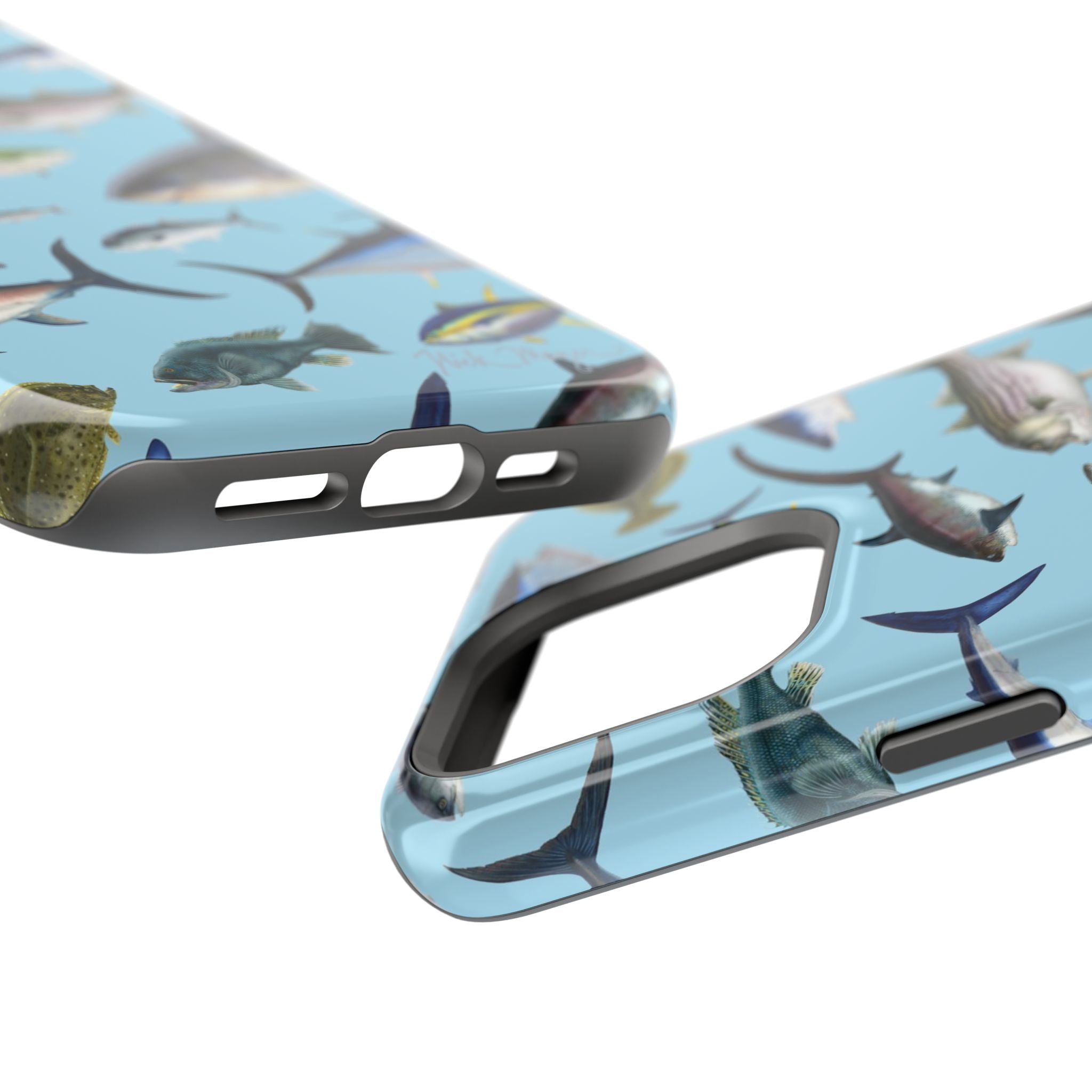 New England Fish Blue MagSafe iPhone Case
