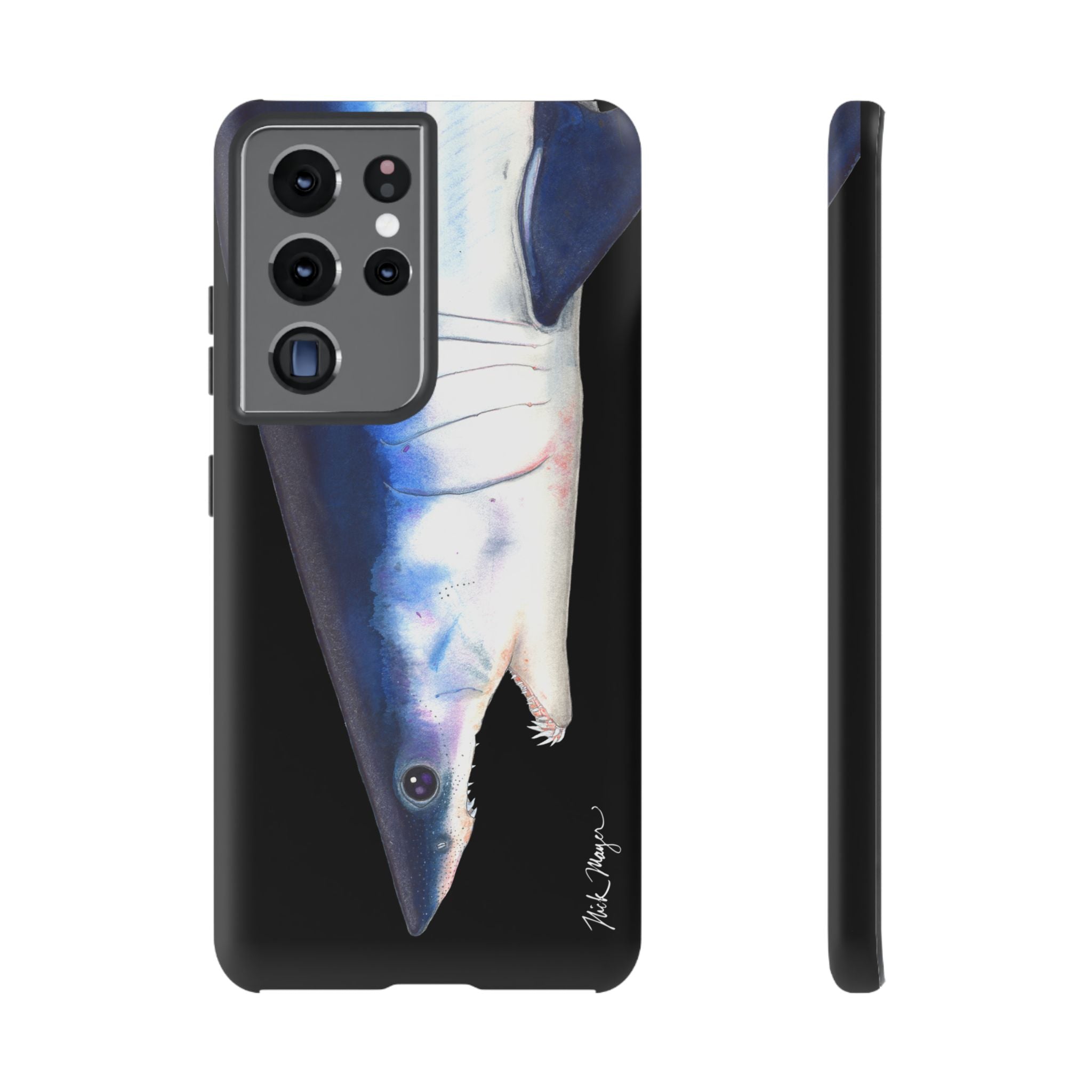 Mako Shark Face Black Phone Case (Samsung) Printify