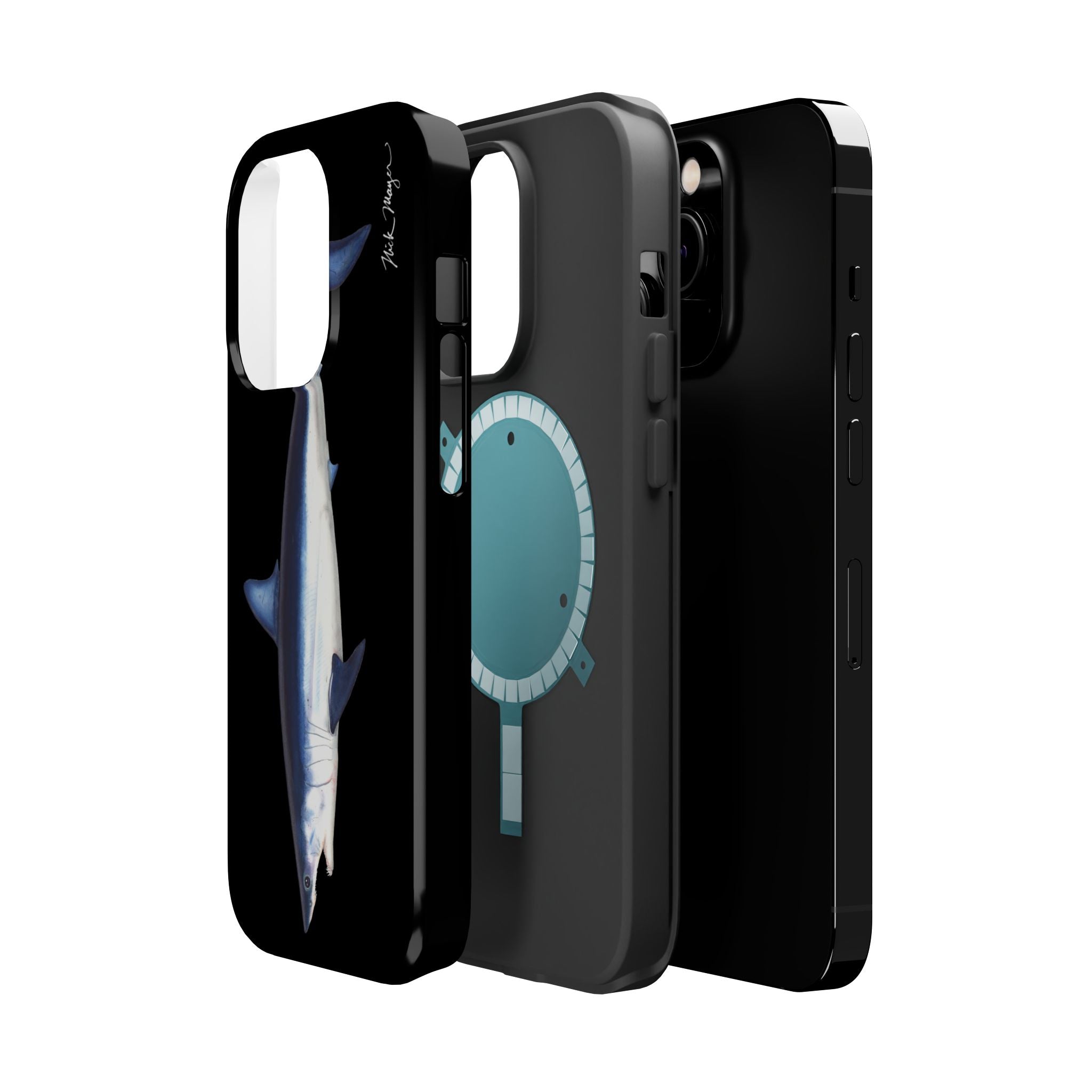 Mako Shark MagSafe Black iPhone Case