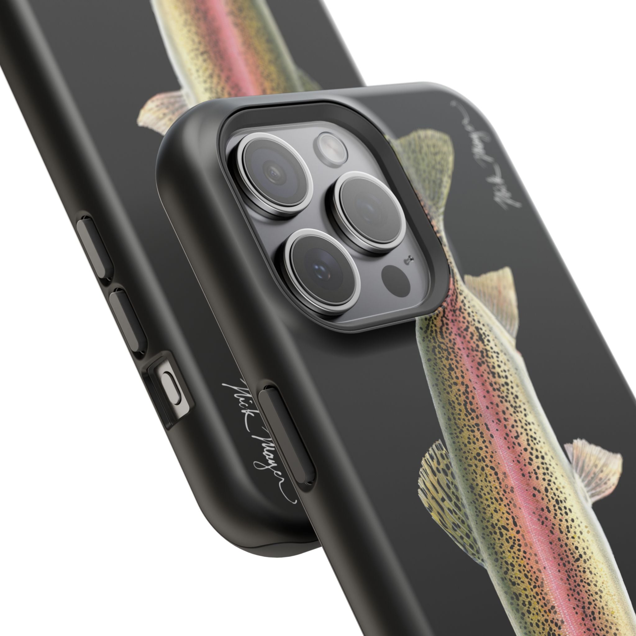 Rainbow Trout MagSafe Black iPhone Case