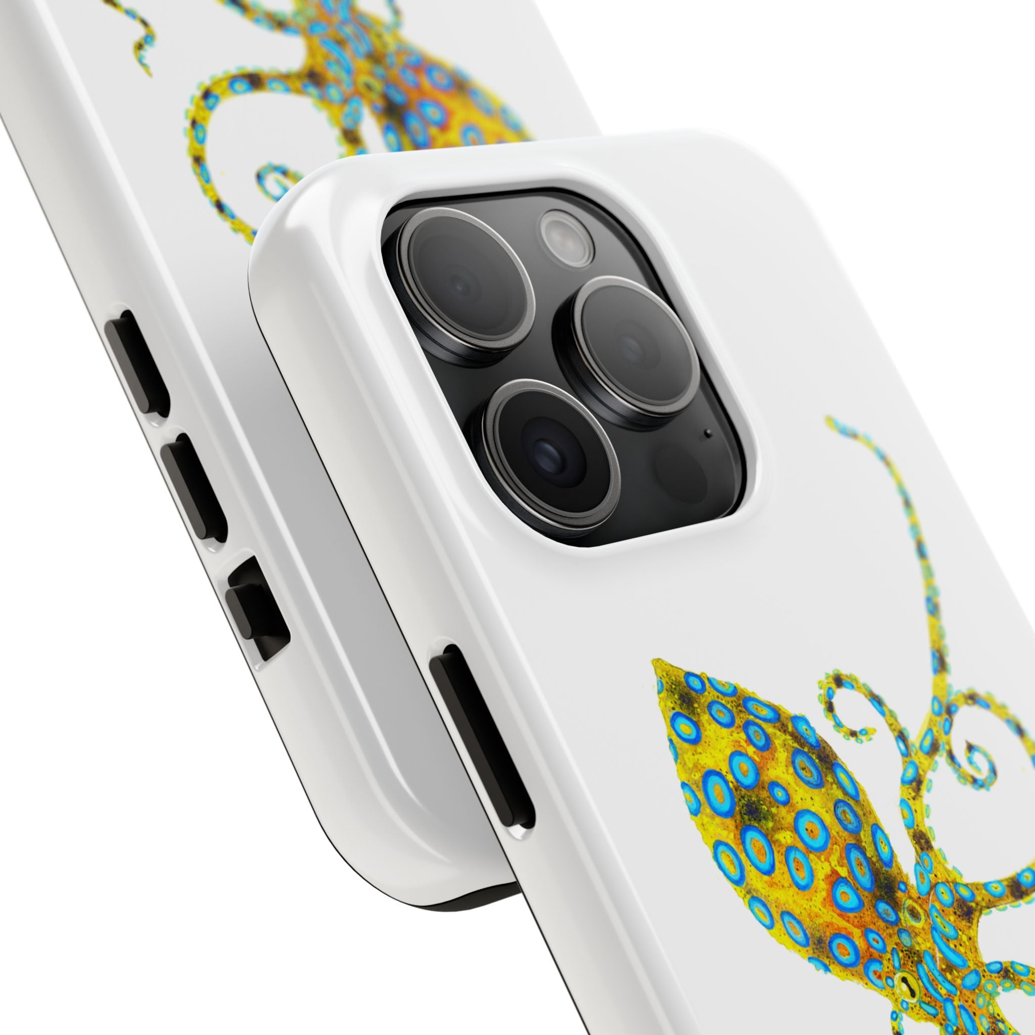 Blue Ringed Octopus White Phone Case (iPhone)