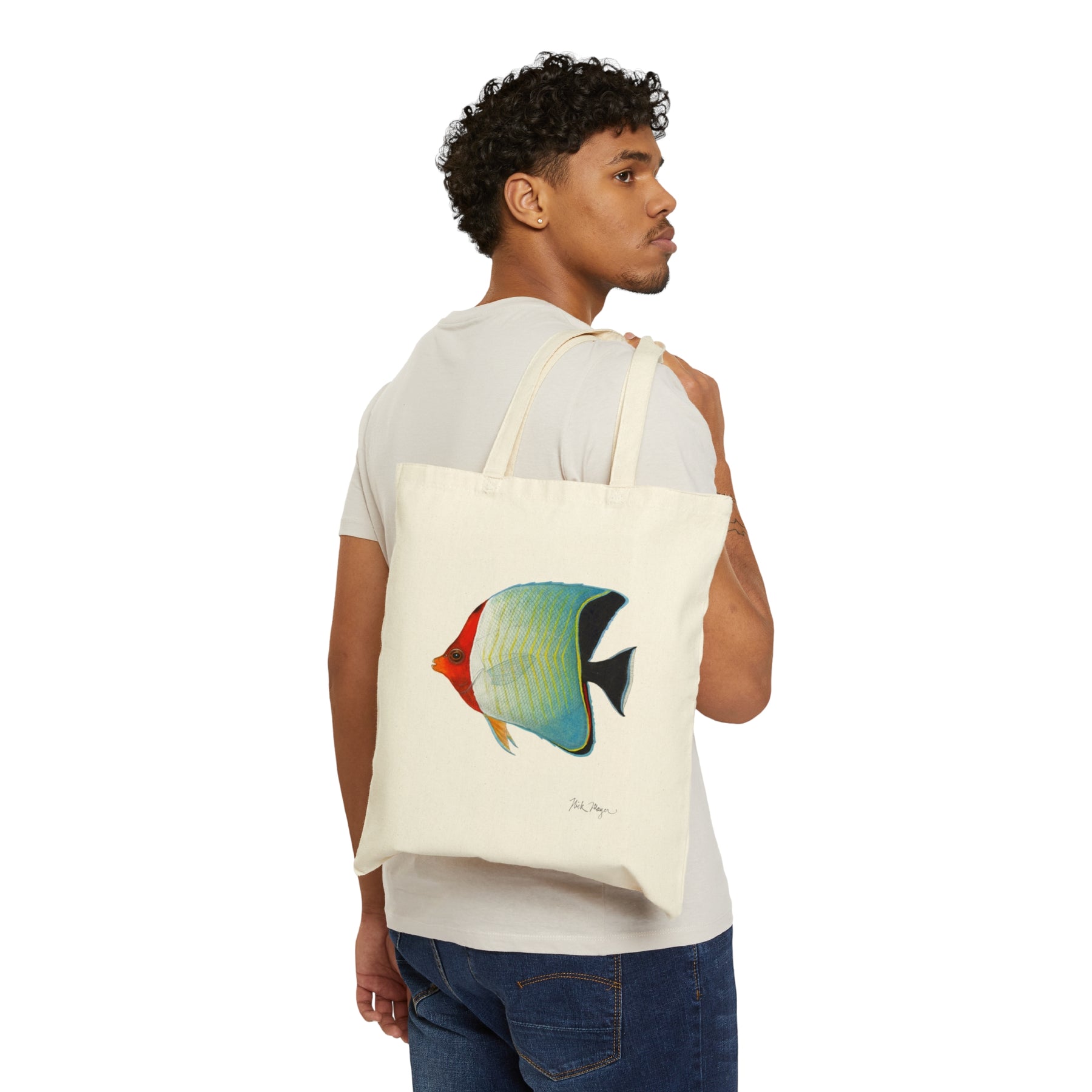 Hooded Butterflyfish Cotton Canvas Tote Bag