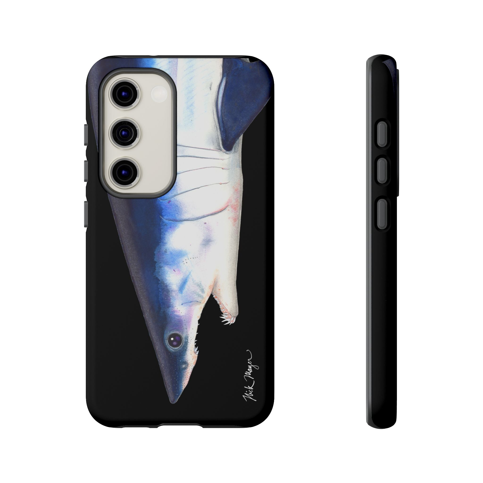 Mako Shark Face Black Phone Case (Samsung) Printify