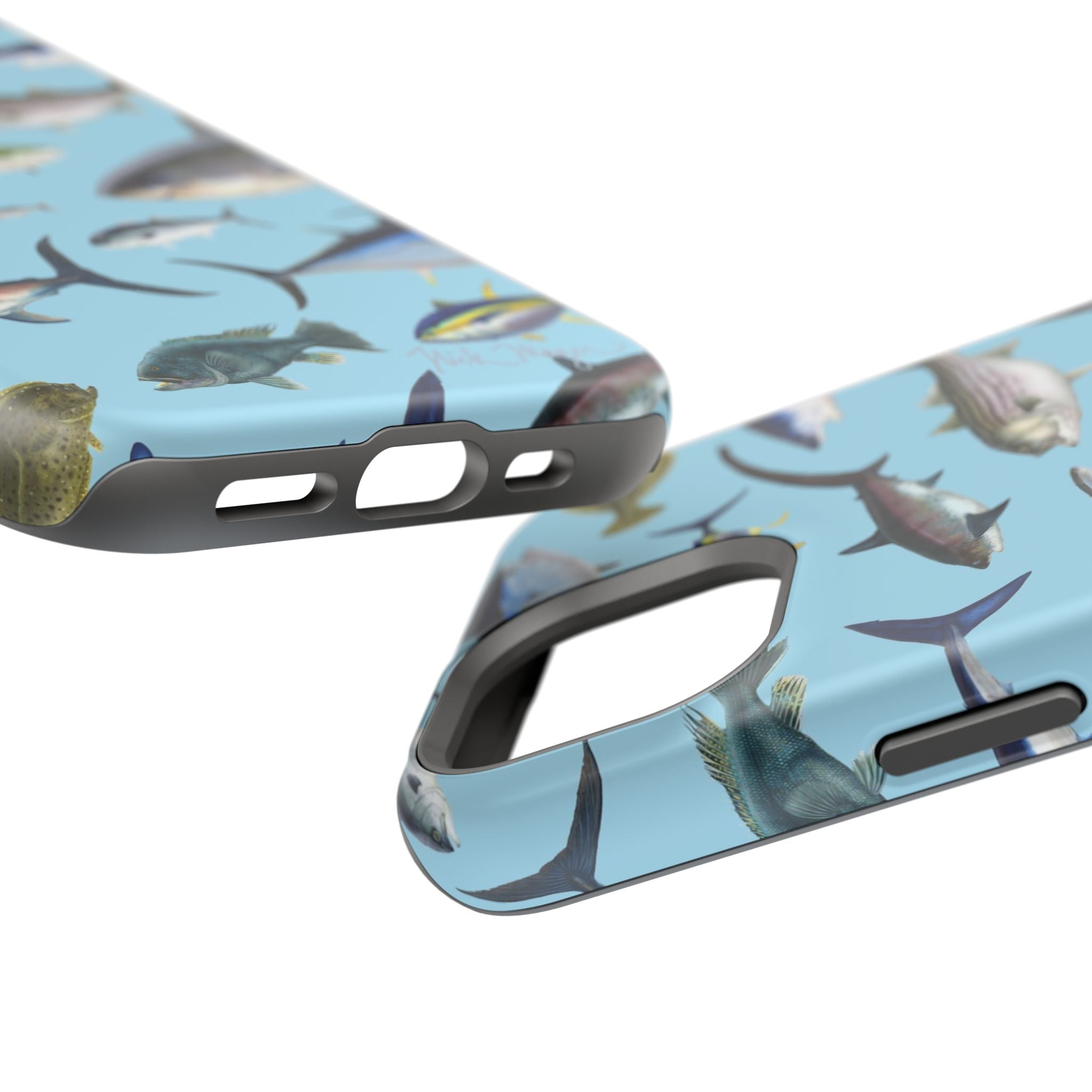 New England Fish Blue MagSafe iPhone Case
