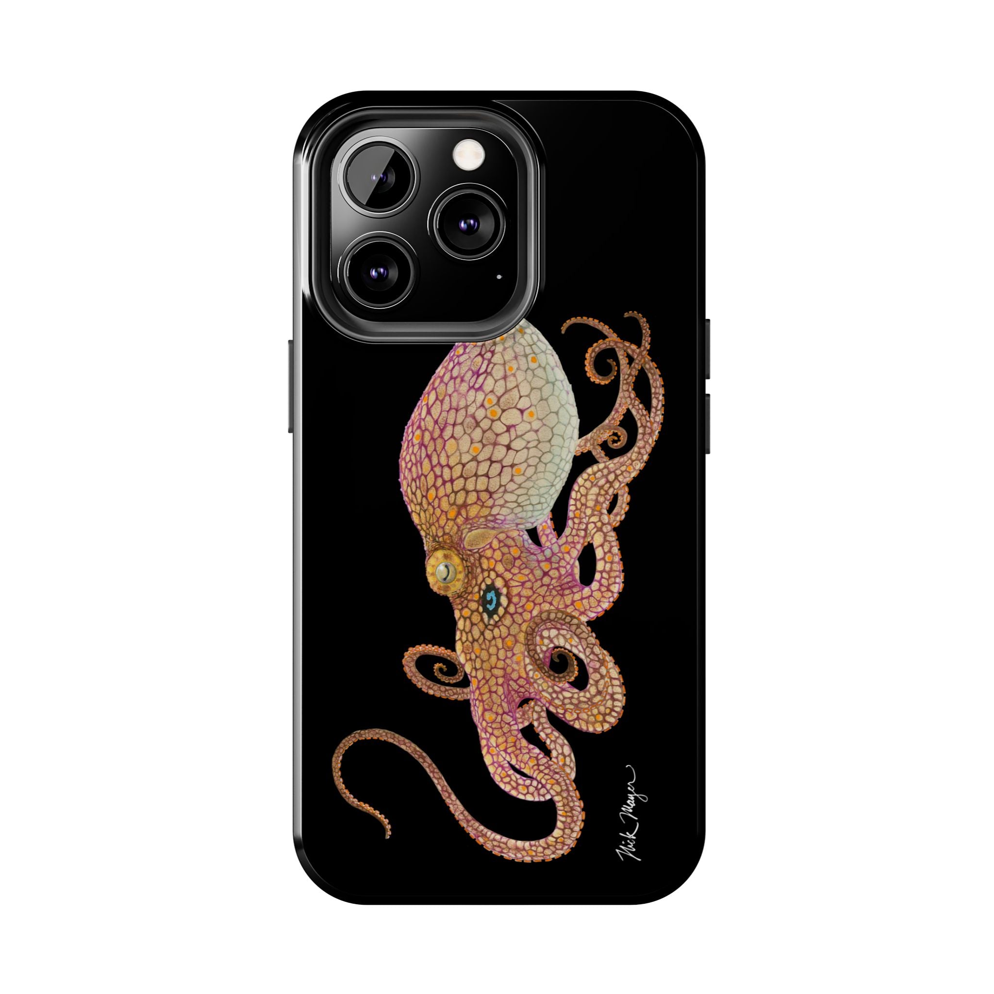 Two Spot Octopus Black Phone Case (iPhone)