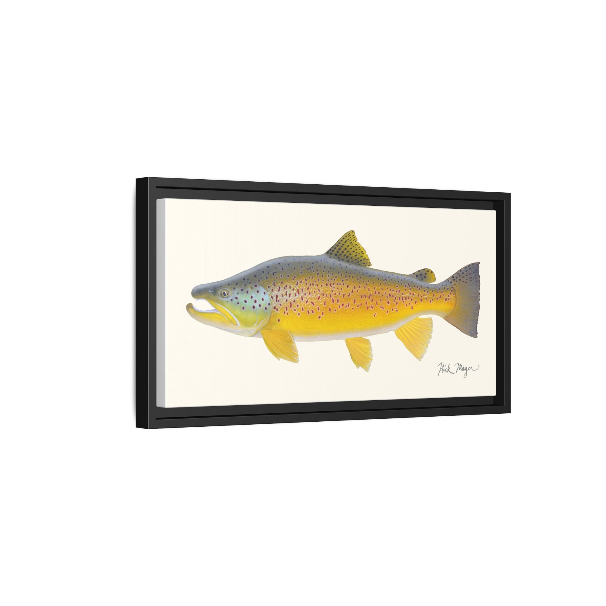 Brown Trout III Framed Canvas Print Printify