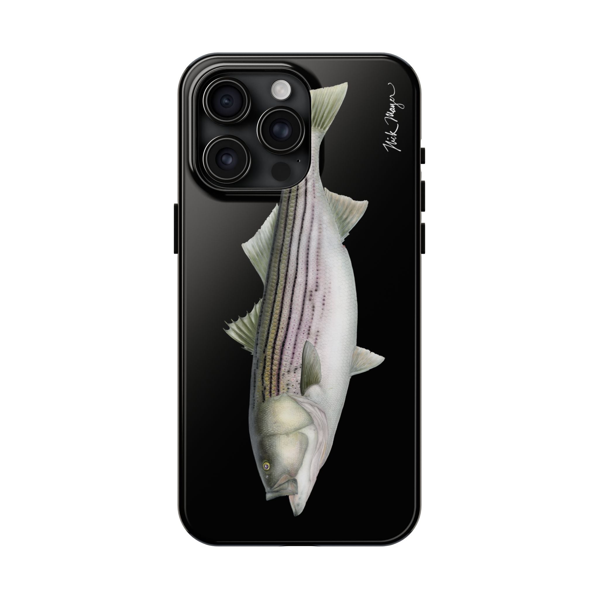 30 lb Striper - Black Phone Case (iPhone)