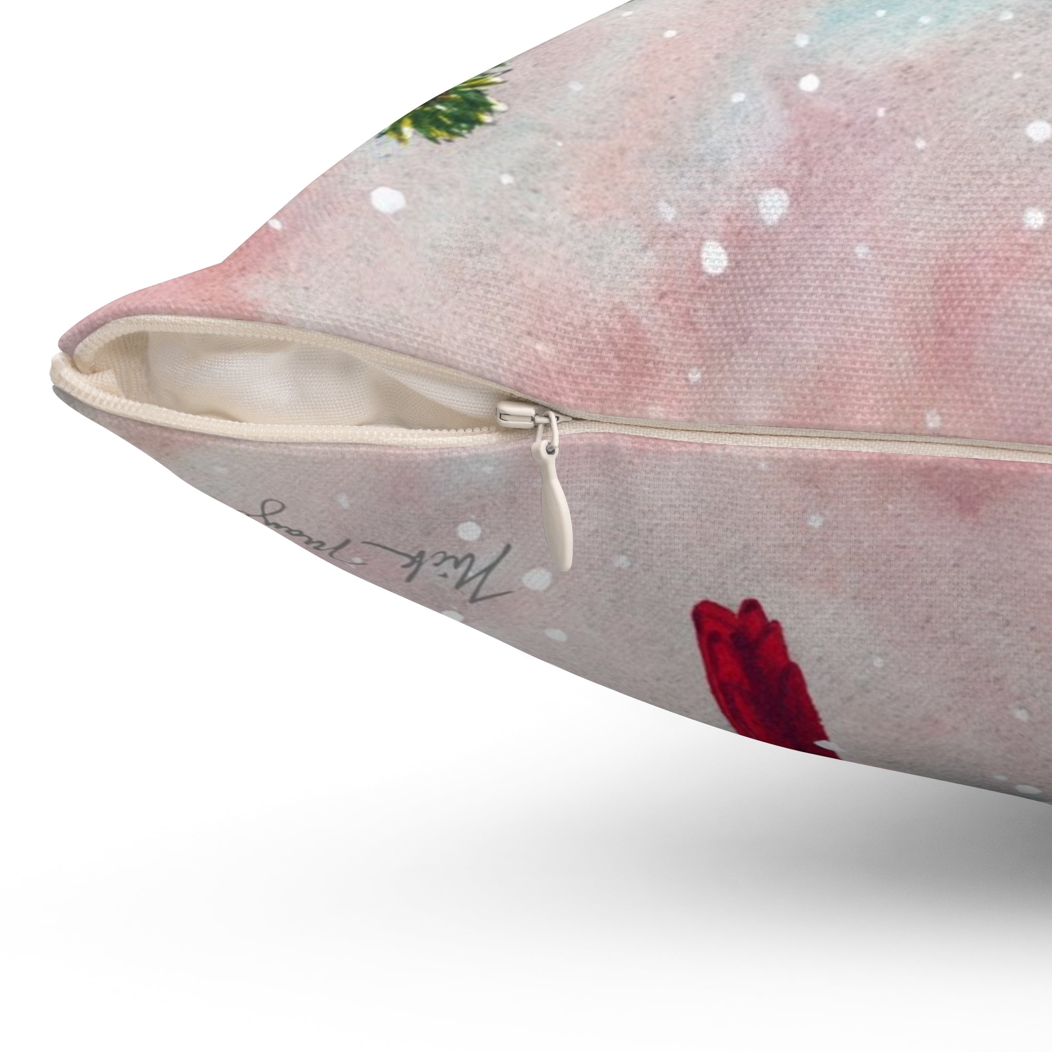 Snowy Cardinal II Throw Pillow