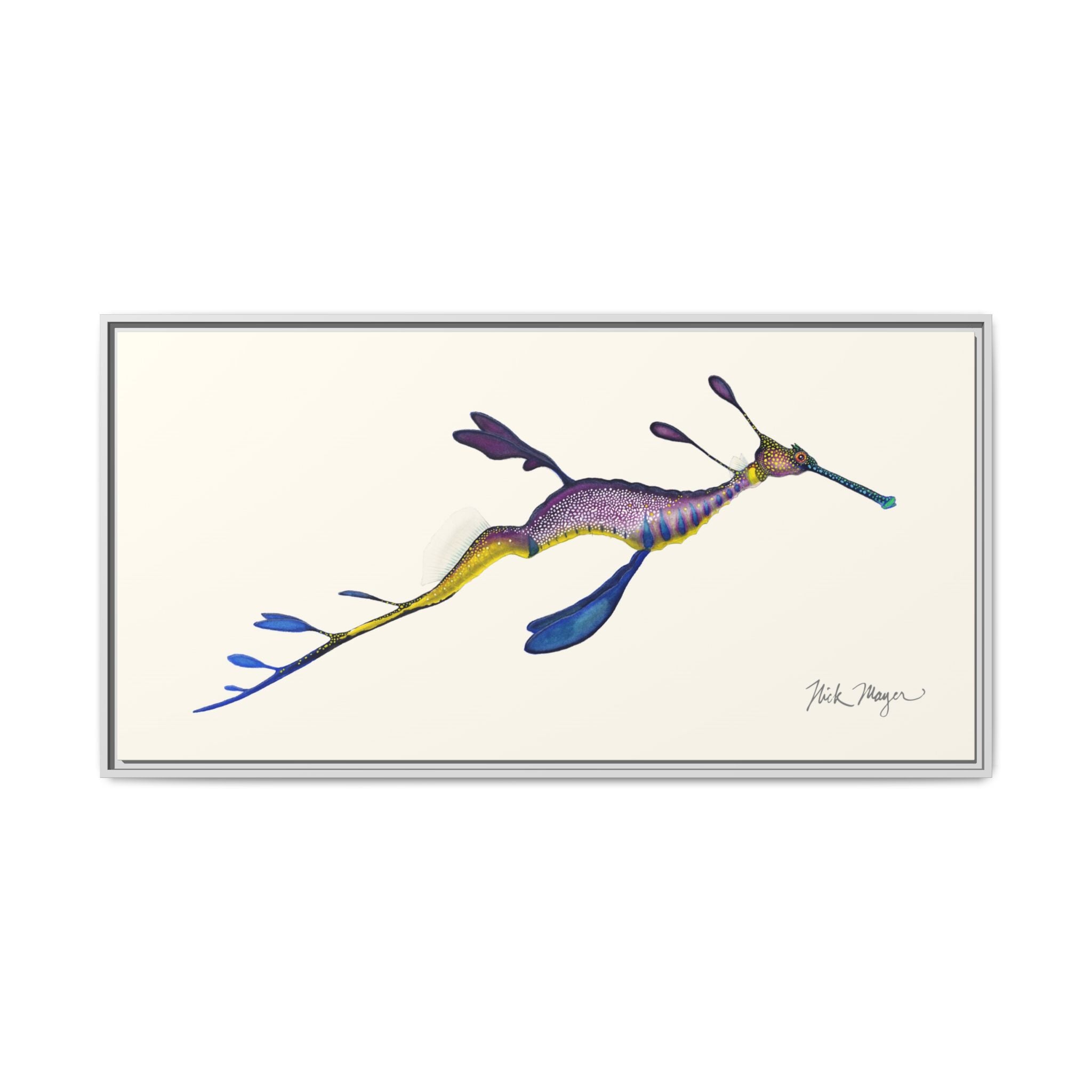 Weedy Sea Dragon Framed Canvas Print Printify