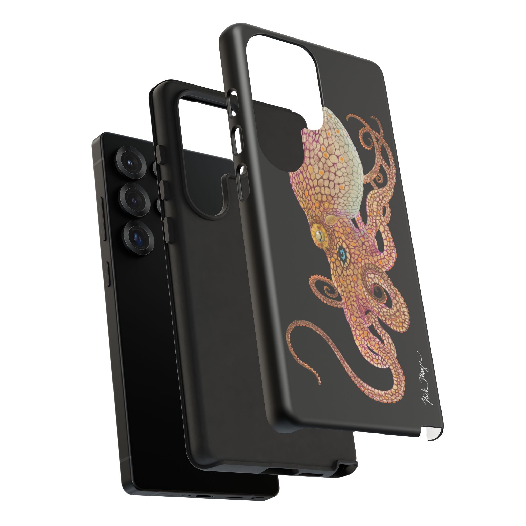 Two Spot Octopus Black Phone Case (Samsung)