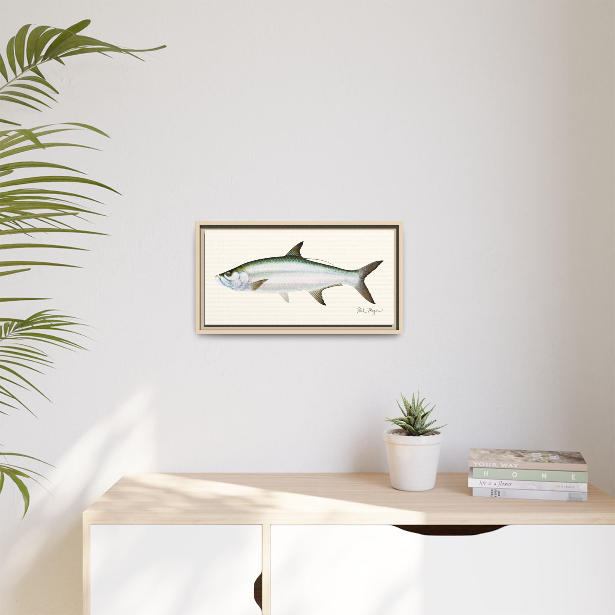 Tarpon Framed Canvas Print Printify