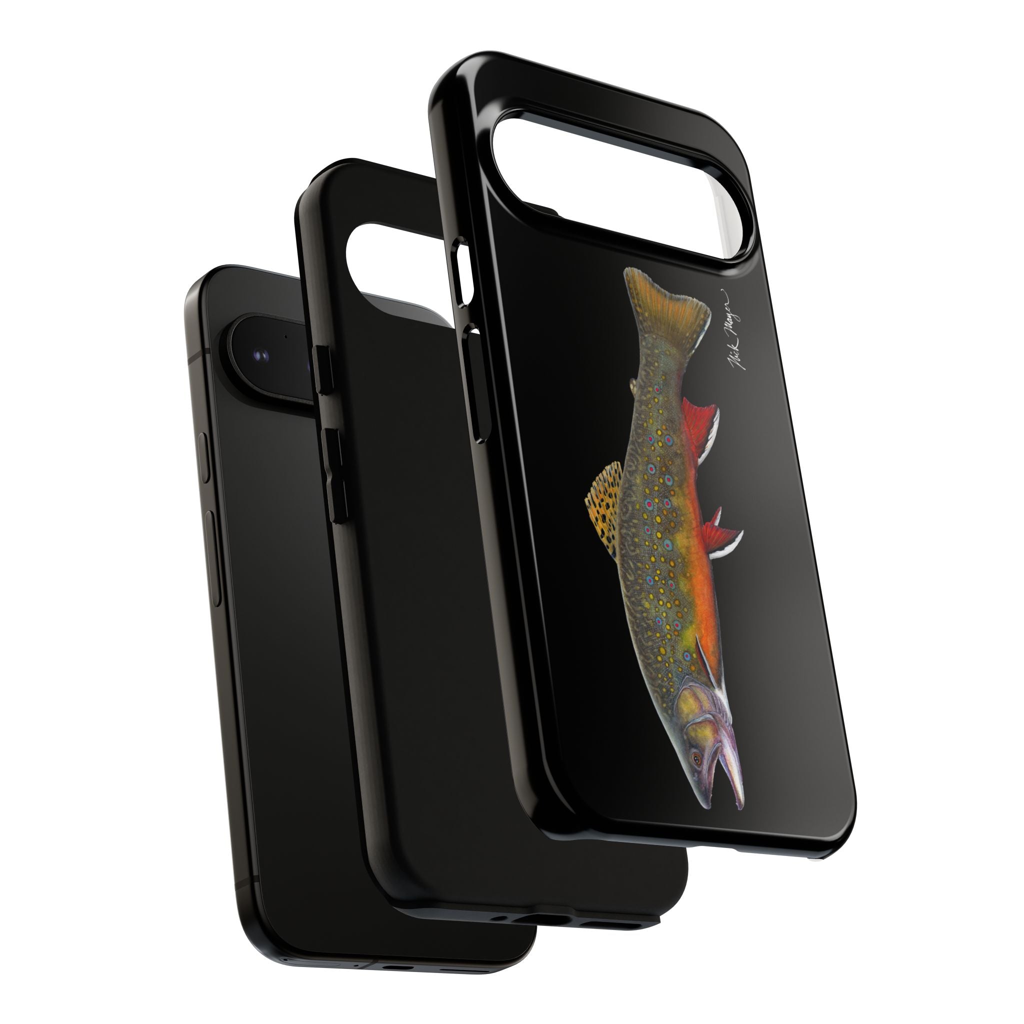 Brook Trout Black Phone Cases (Samsung) Printify
