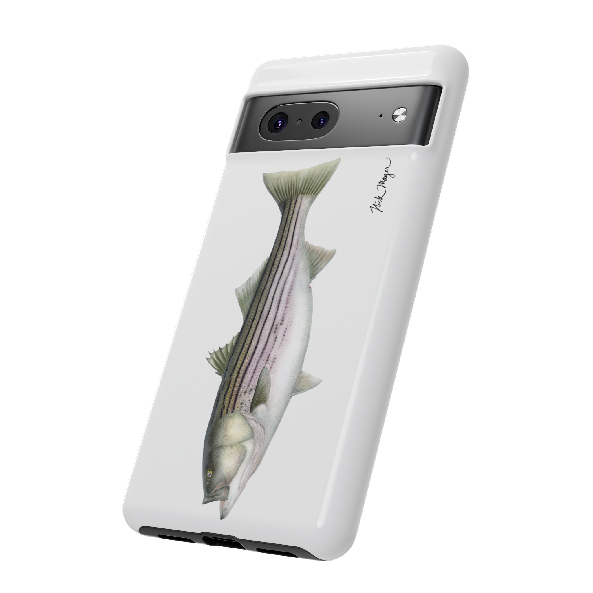 30 lb Striper White Phone Case (Samsung) Printify