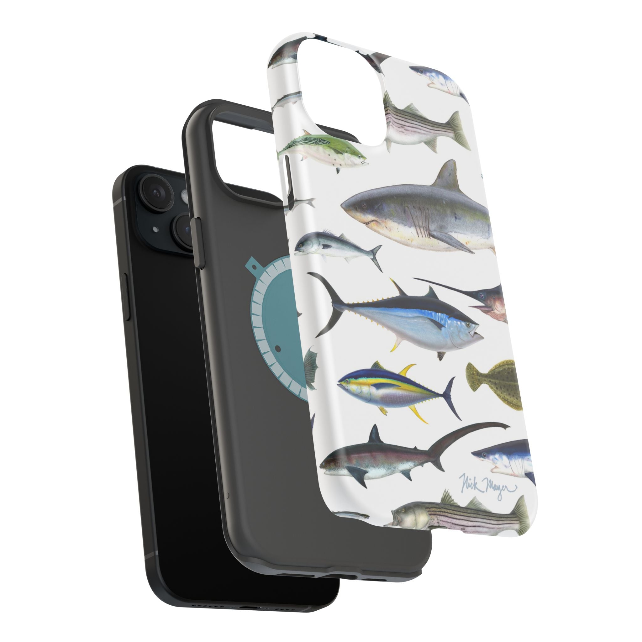 New England Fish White MagSafe iPhone Case