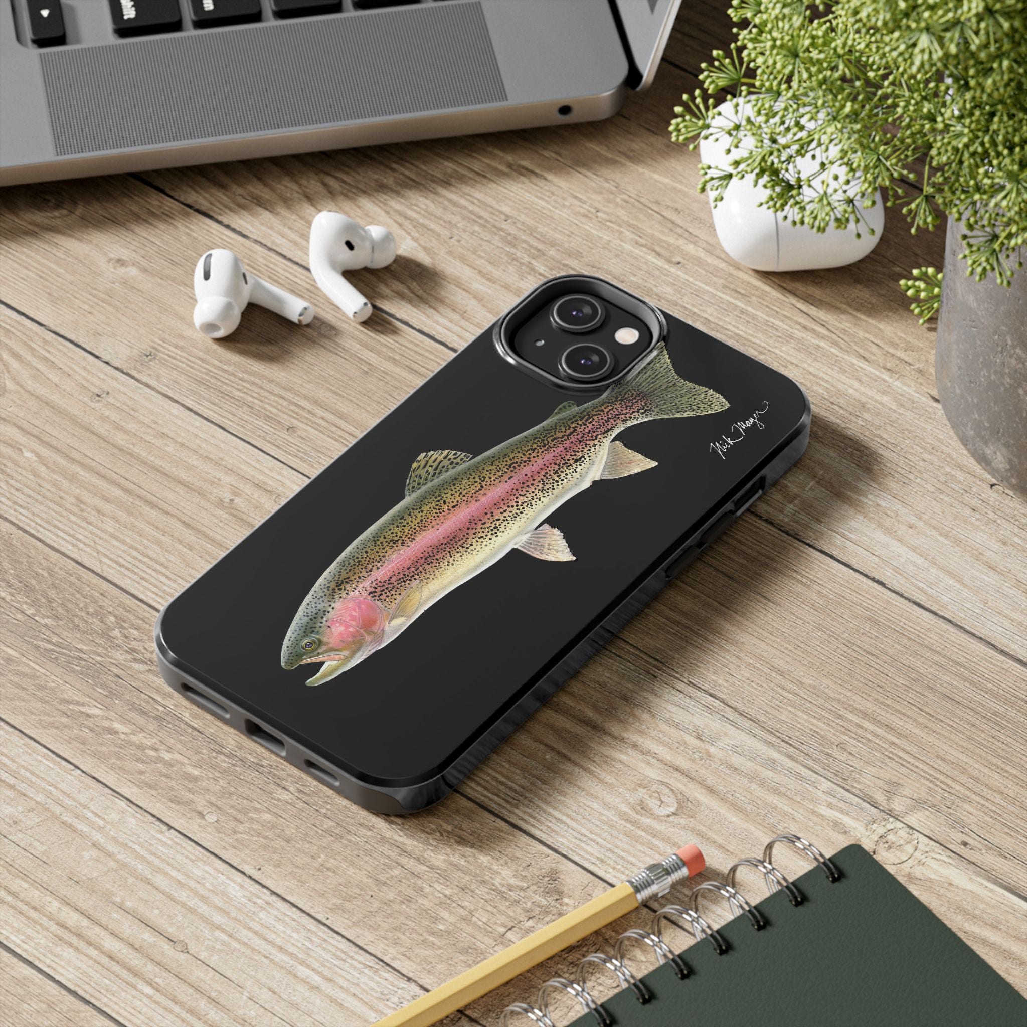 Rainbow Trout Black Phone Case (iPhone)