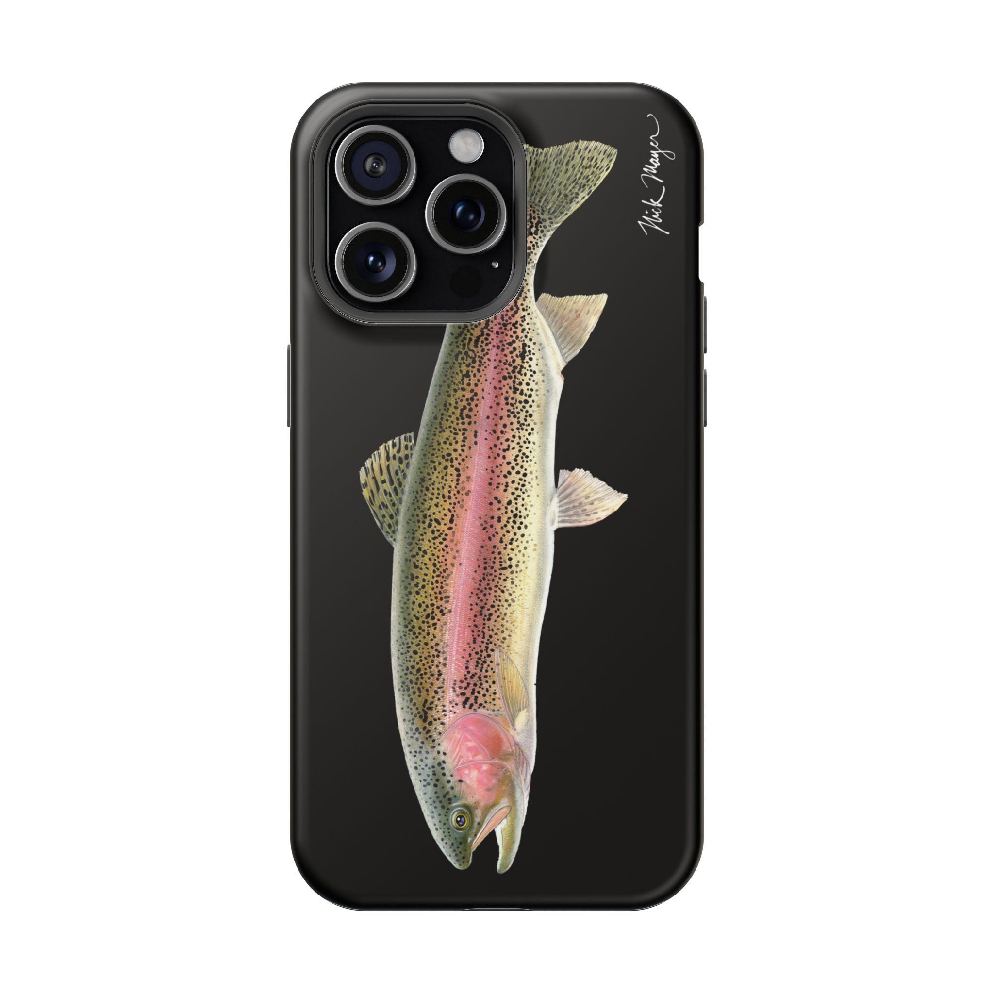 Rainbow Trout MagSafe Black iPhone Case