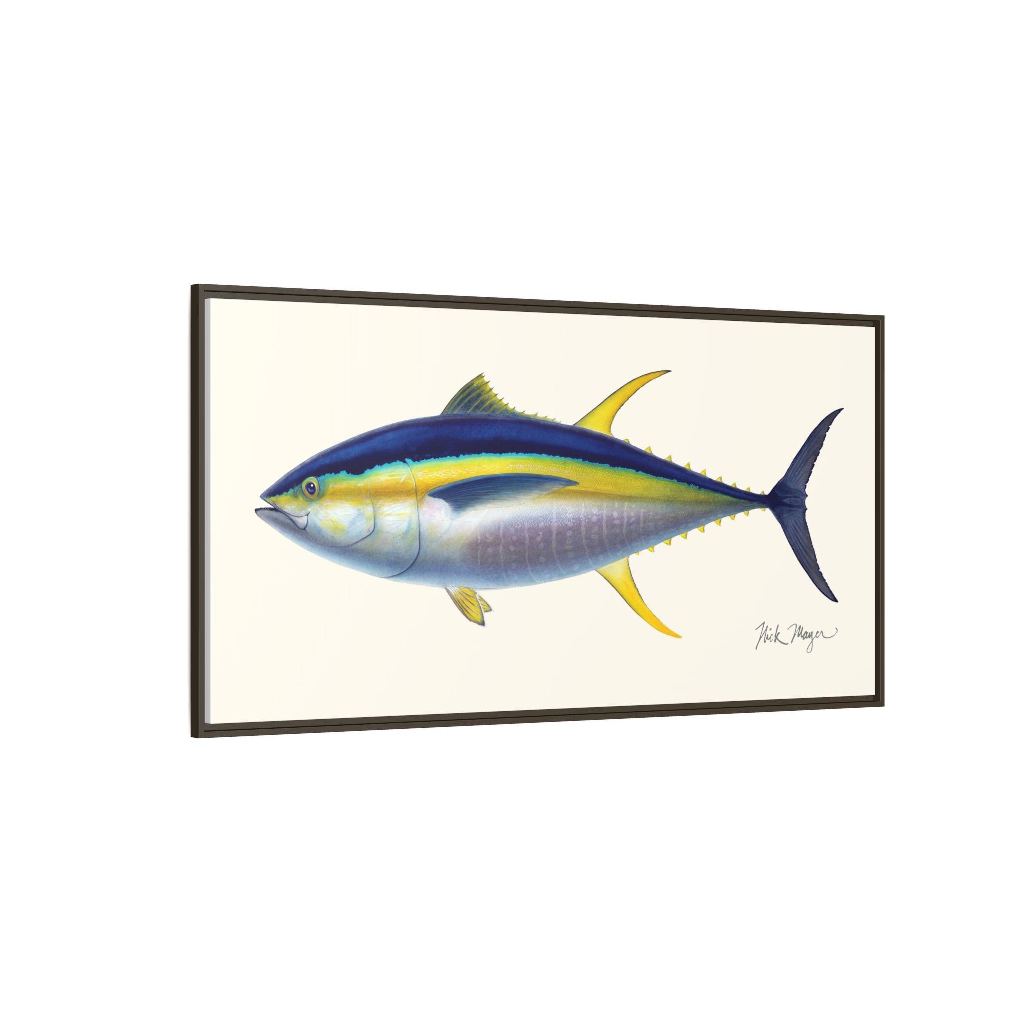 Yellowfin Tuna Framed Canvas Print Printify