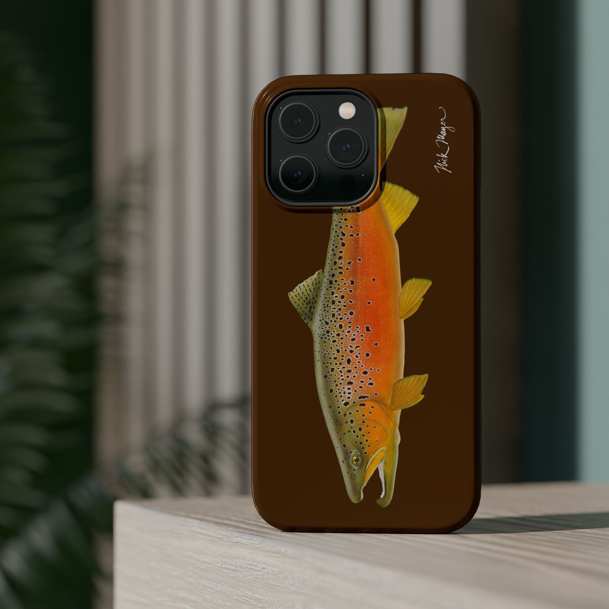 Brown Trout 2 Brown MagSafe iPhone Case, Limited Run