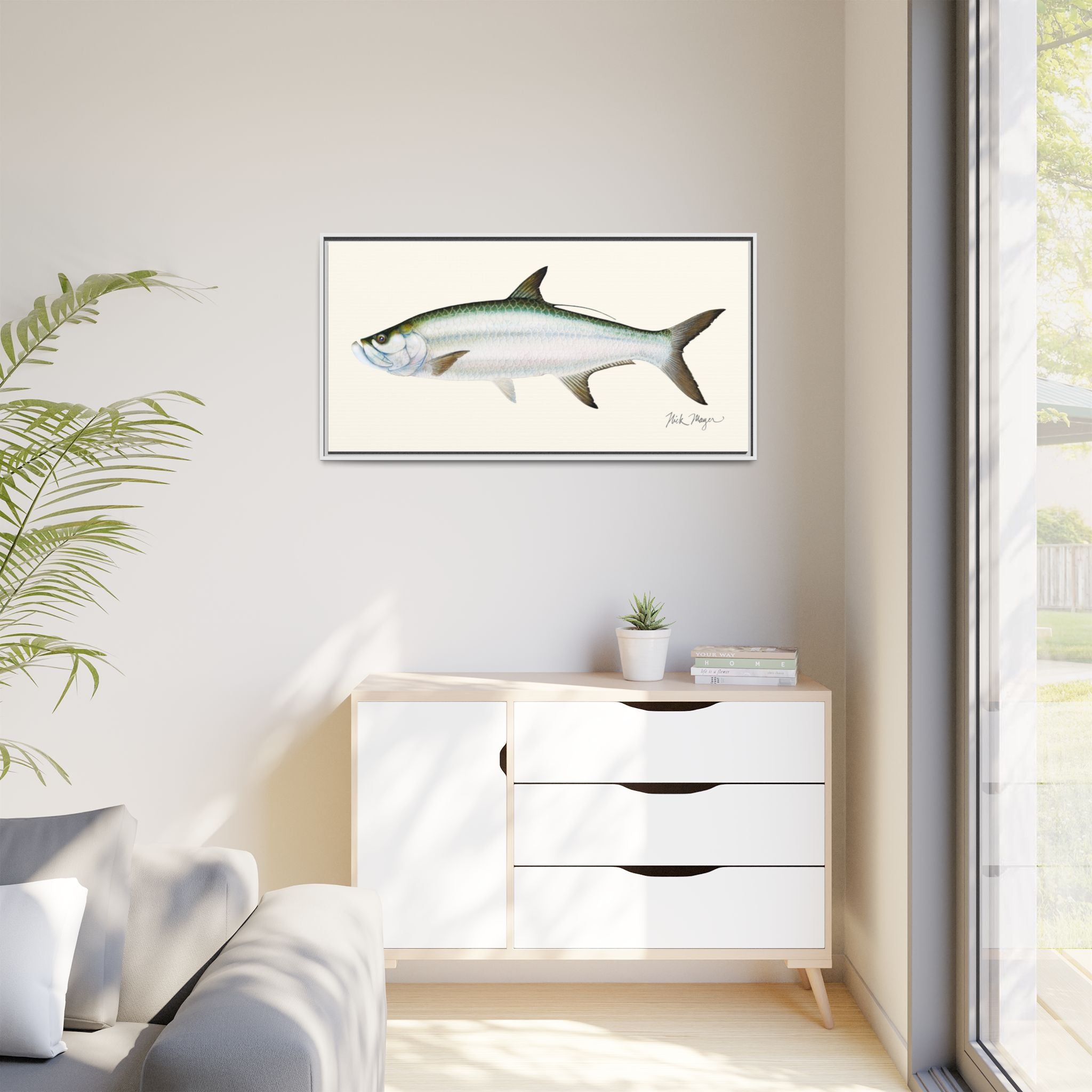 Tarpon Framed Canvas Print Printify