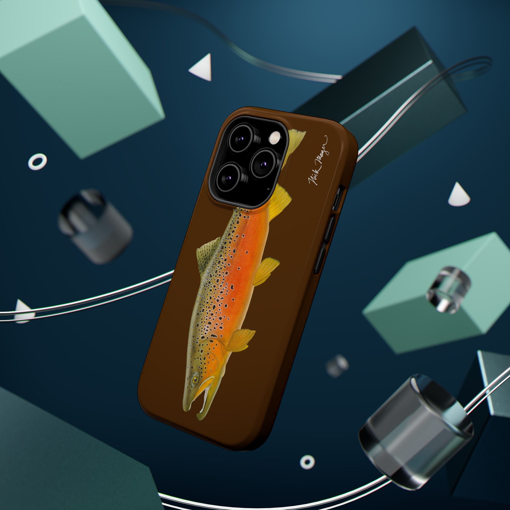 Brown Trout 2 Brown MagSafe iPhone Case, Limited Run