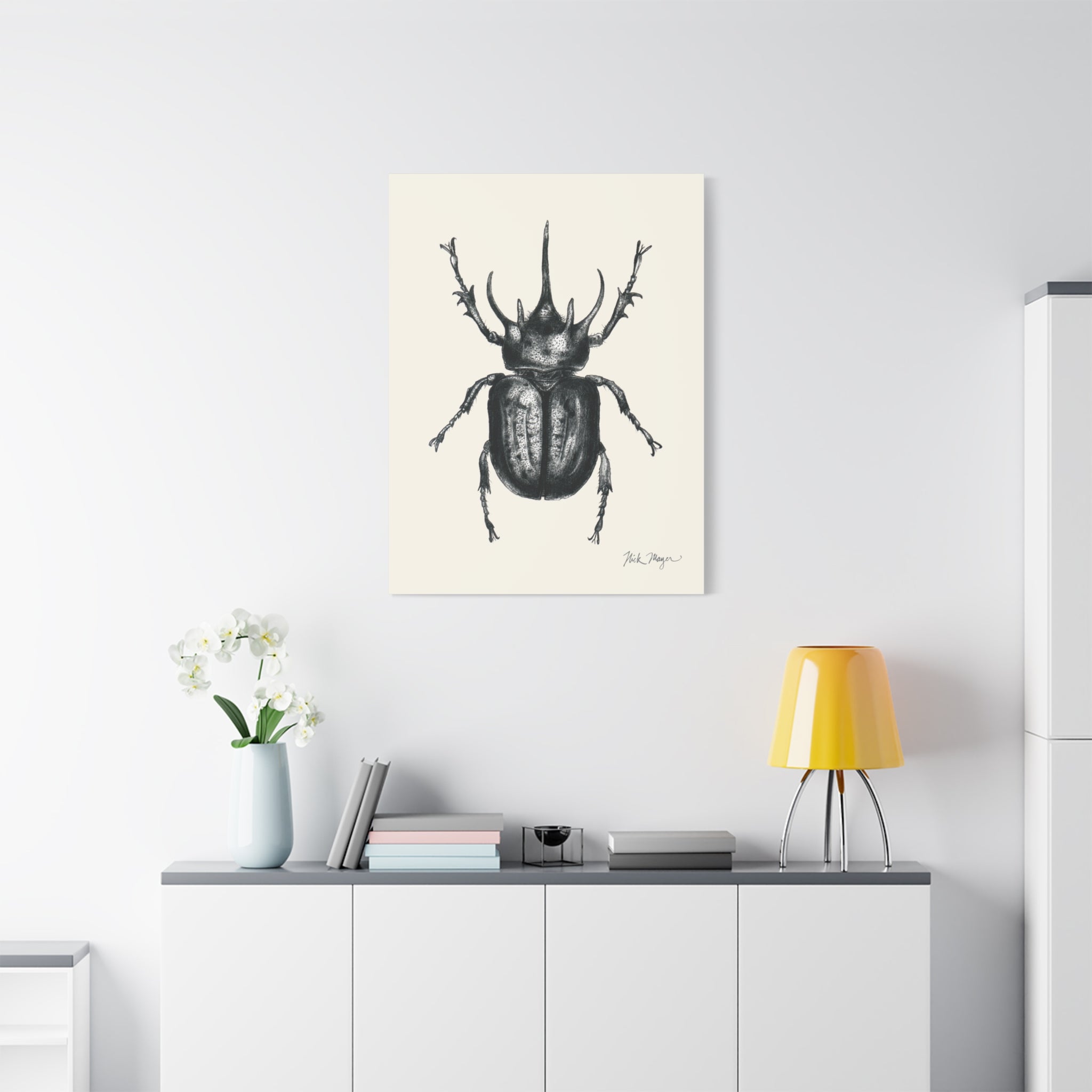 Rhinoceros Beetle Canvas Print