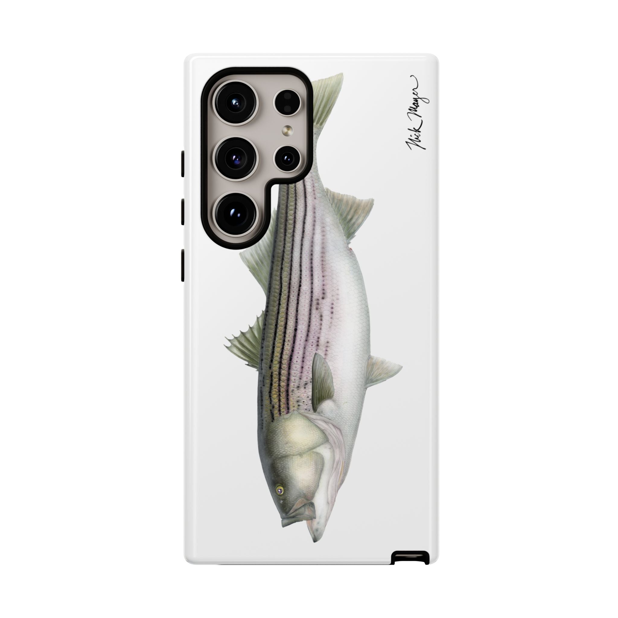 30 lb Striper White Phone Case (Samsung) Printify