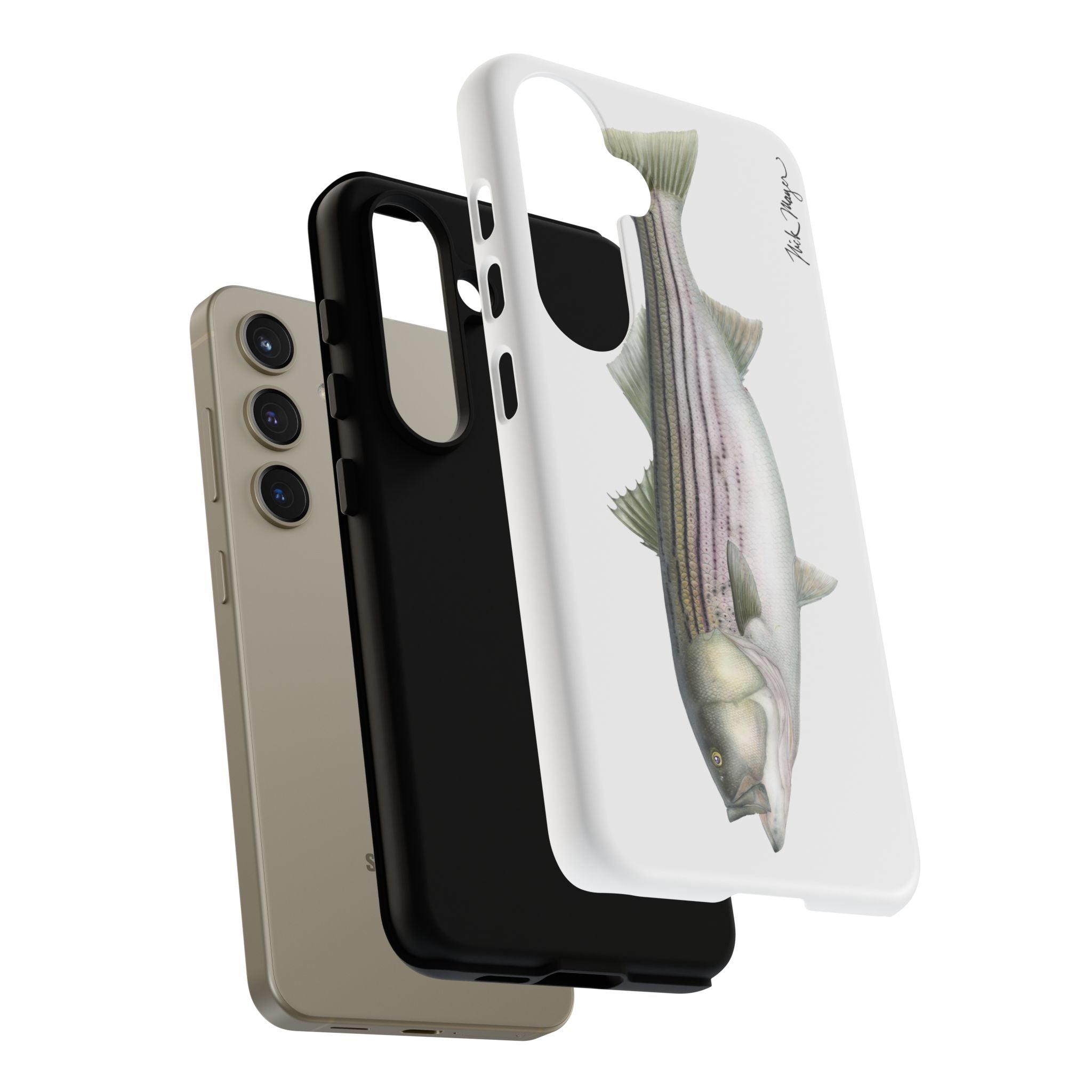 30 lb Striper White Phone Case (Samsung) Printify
