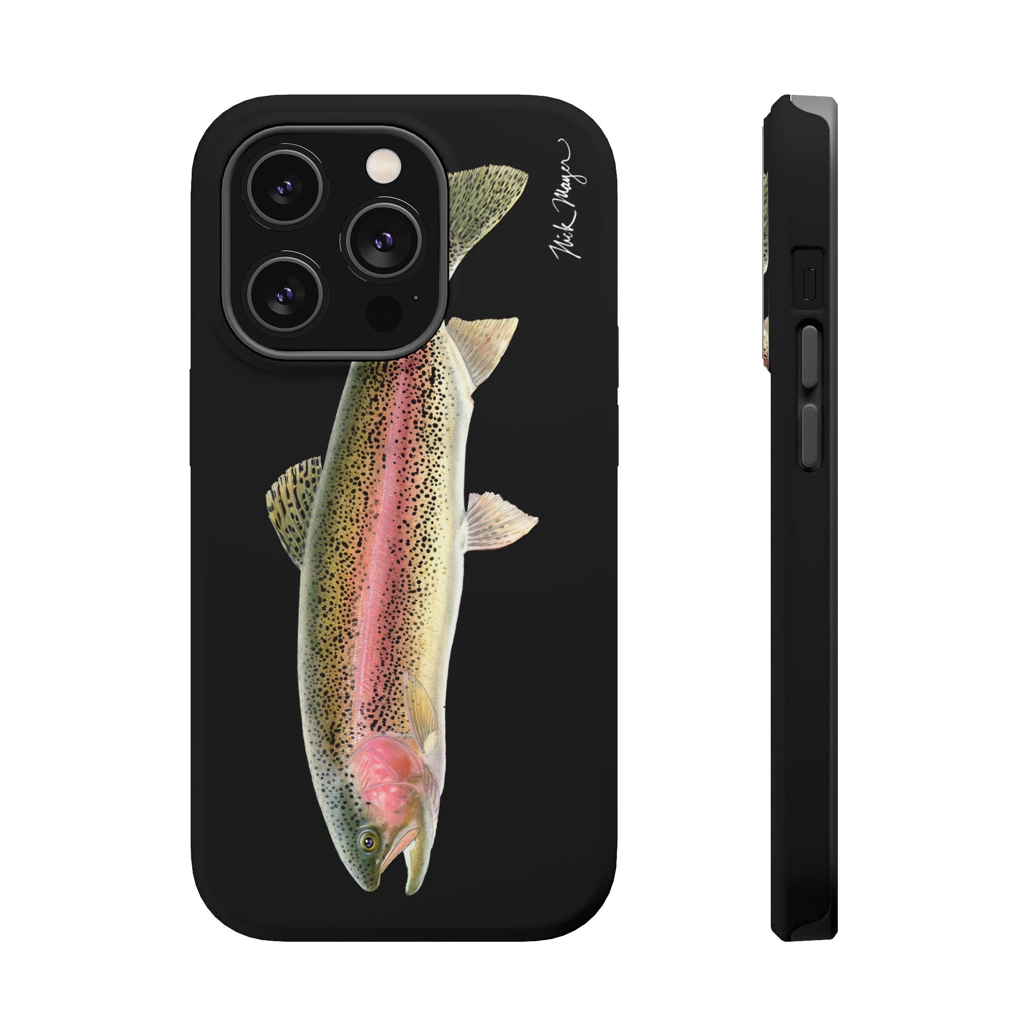 Rainbow Trout MagSafe Black iPhone Case