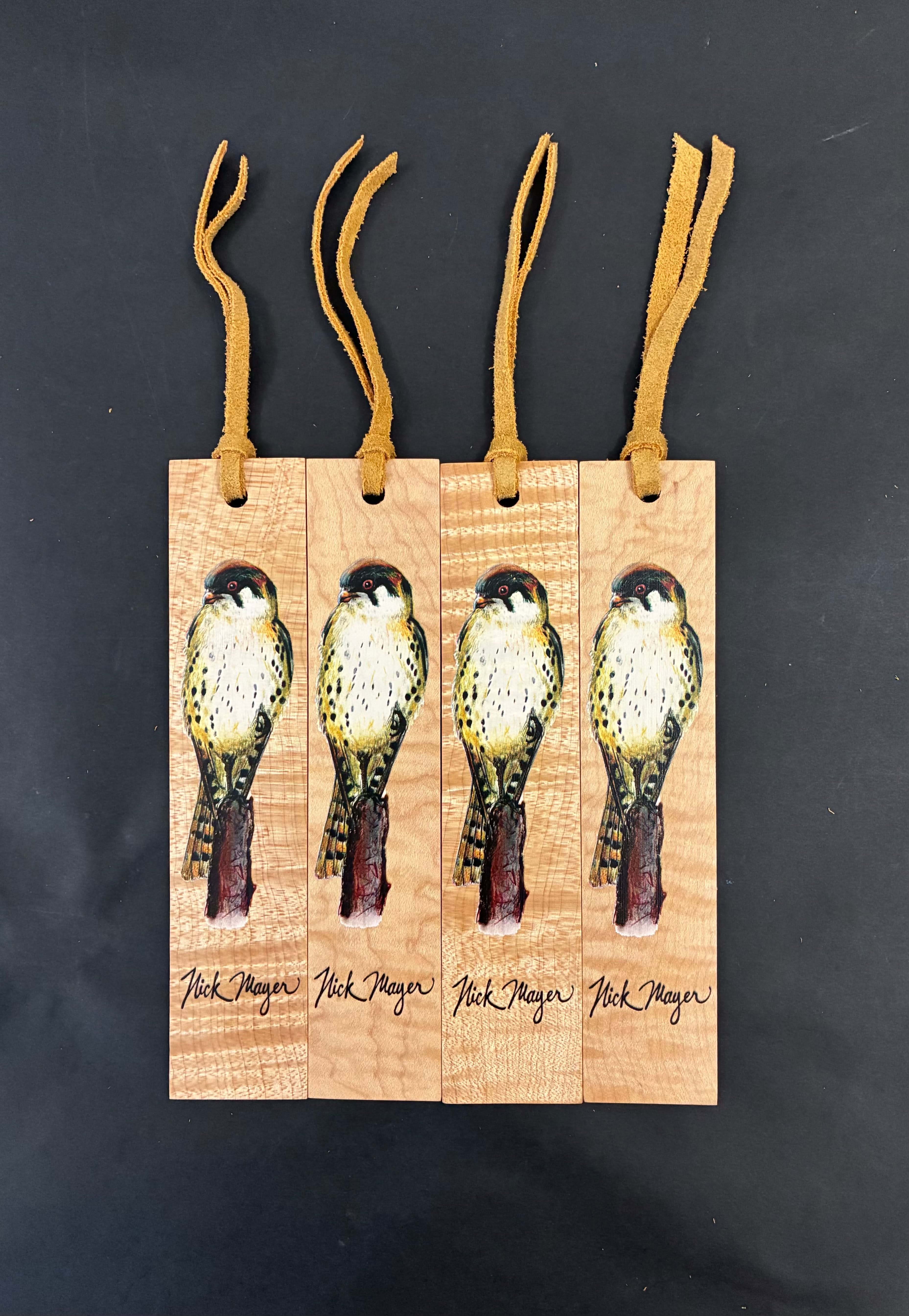 American Kestrel Wooden Bookmark - No two alike!