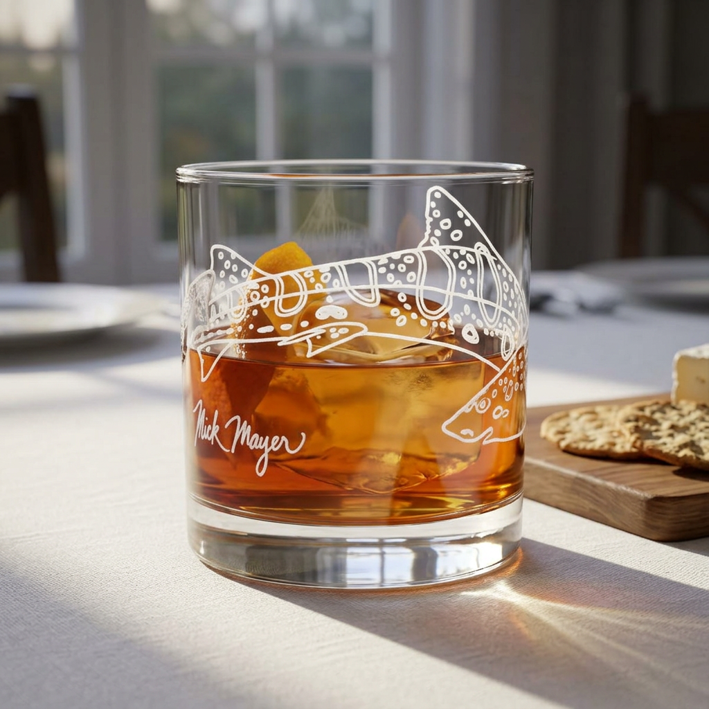 Leopard Shark 10oz Whiskey Glass