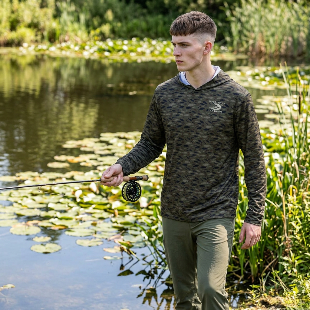 PFG Sun Protective Hoody - Bass Camo Tan