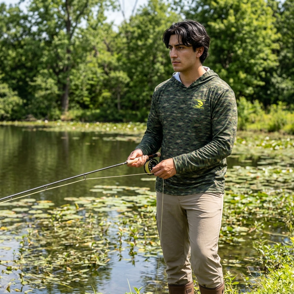 PFG Sun Protective Hoody - Bass Camo Green