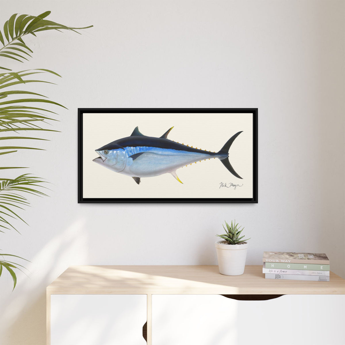 Giant Bluefin Tuna 2 Framed Canvas Print Printify